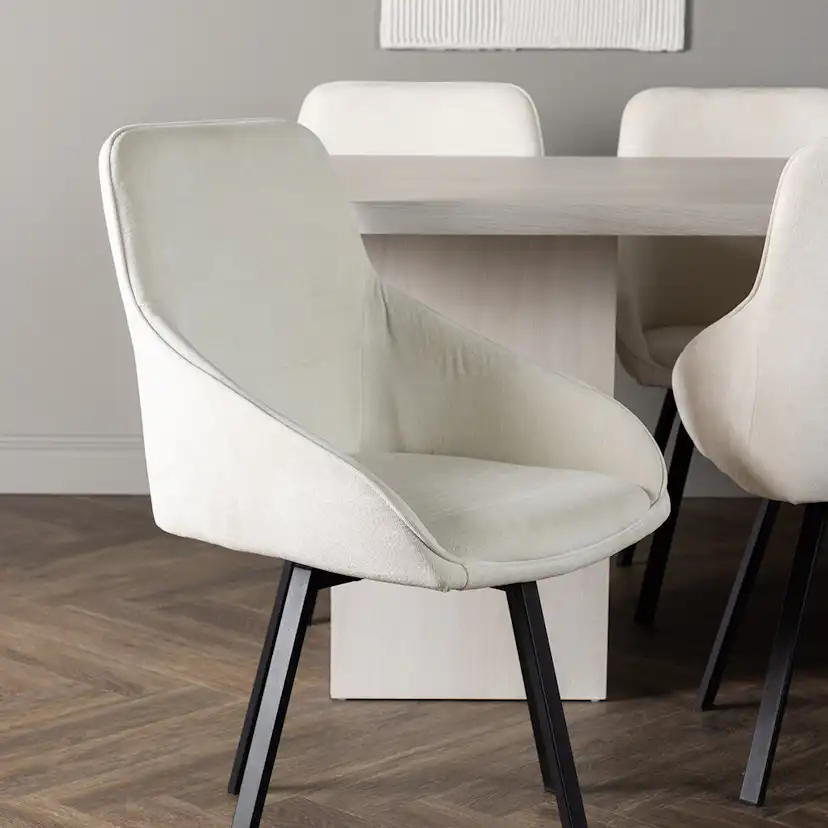 Spisegruppe Venture Home Olga med 6 Rosie Stoler