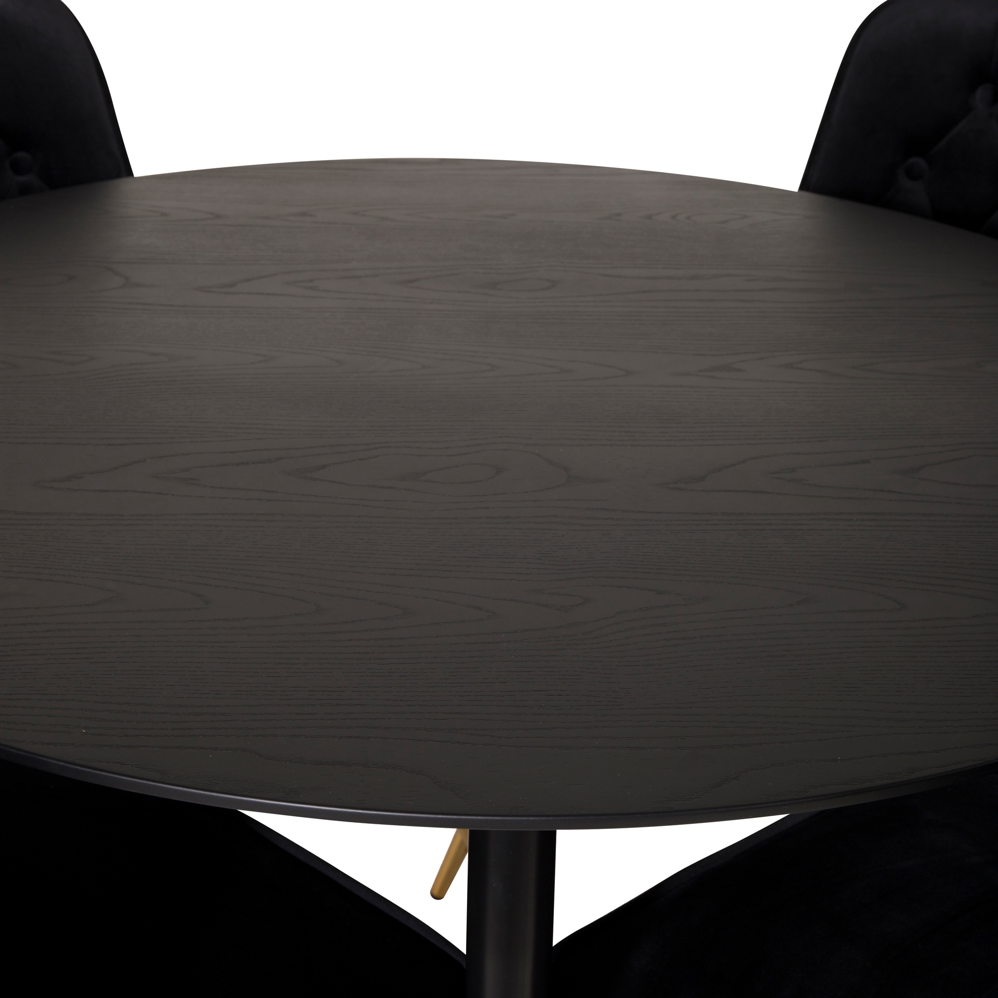 Spisegruppe Venture Home Dipp Ø115 cm med 4 Velvet Deluxe Stoler