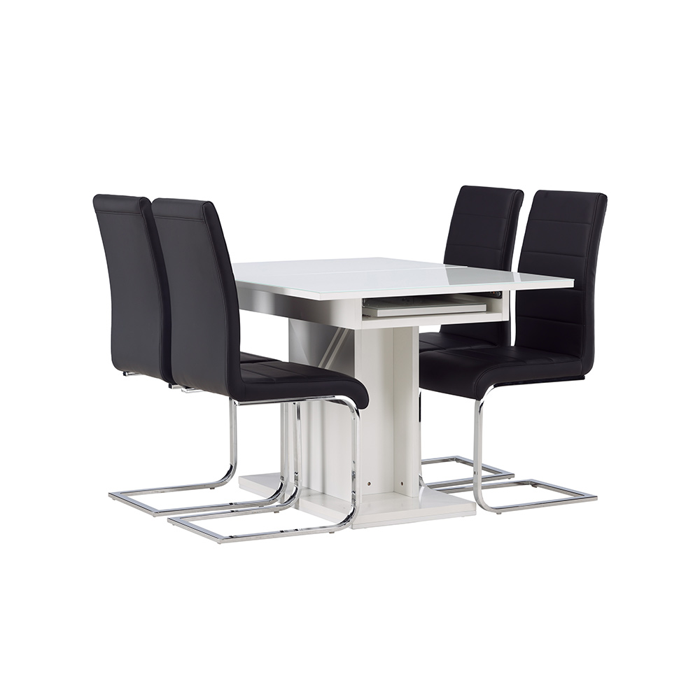 Spisegruppe Venture Home Pluto med 4 Tempo Stoler