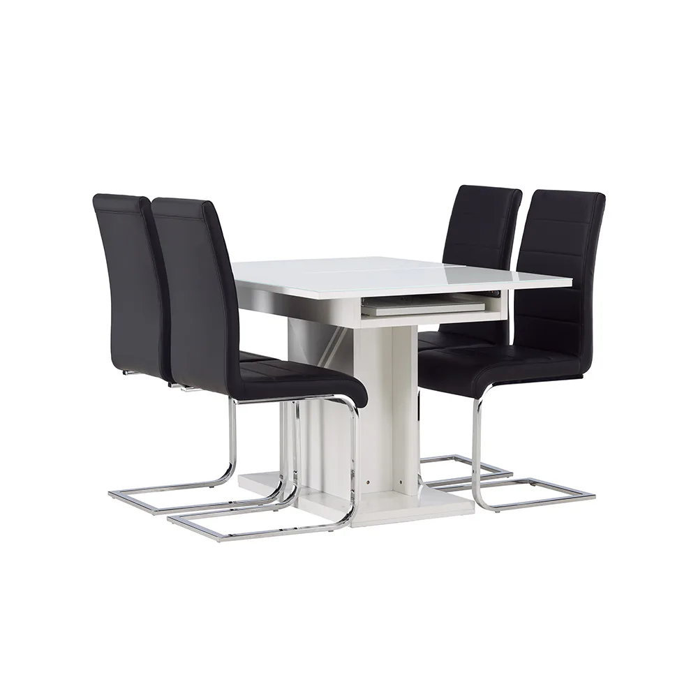 Spisegruppe Venture Home Pluto med 4 Tempo Stoler