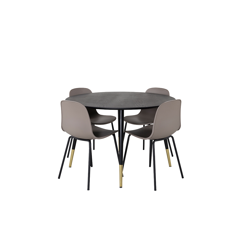Spisegruppe Venture Home Dipp med 4 Arctic Stoler