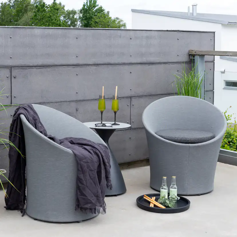 Spoga - Lounge Set- Black / Grey - - Loungesett Venture Home Spoga