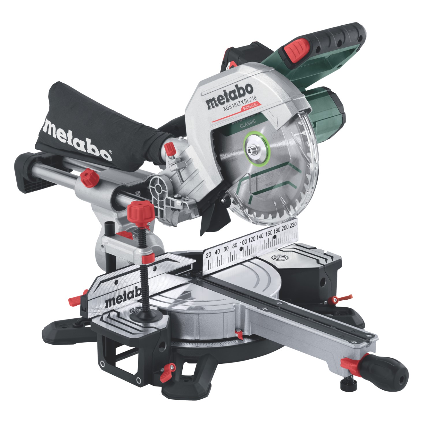 Kapp-/gjæringssag Metabo KGS 18 LTX BL 216 1x4,0 Ah + ASC55