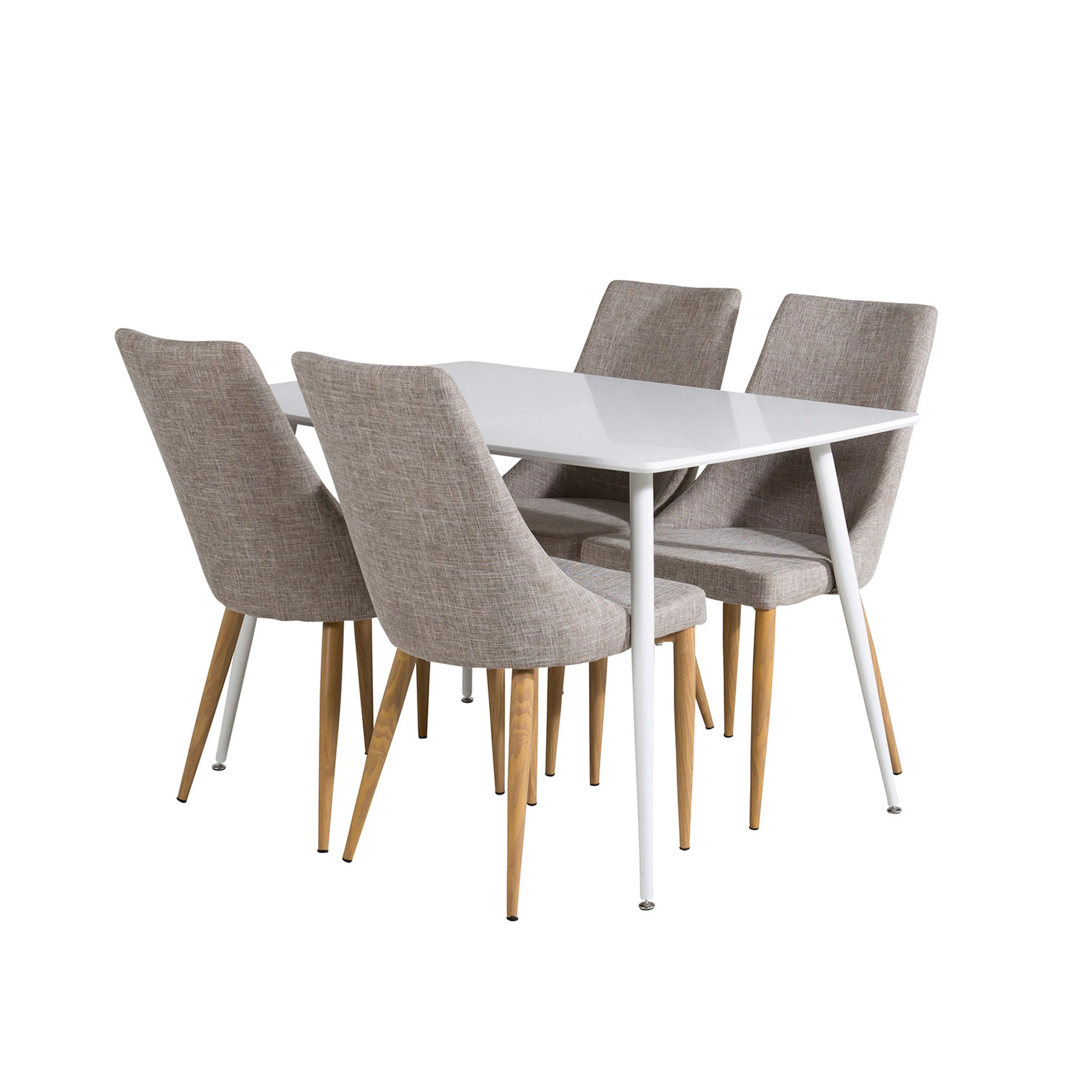 Spisegruppe Venture Home Pobbie med 4 Laura Stoler Hvit