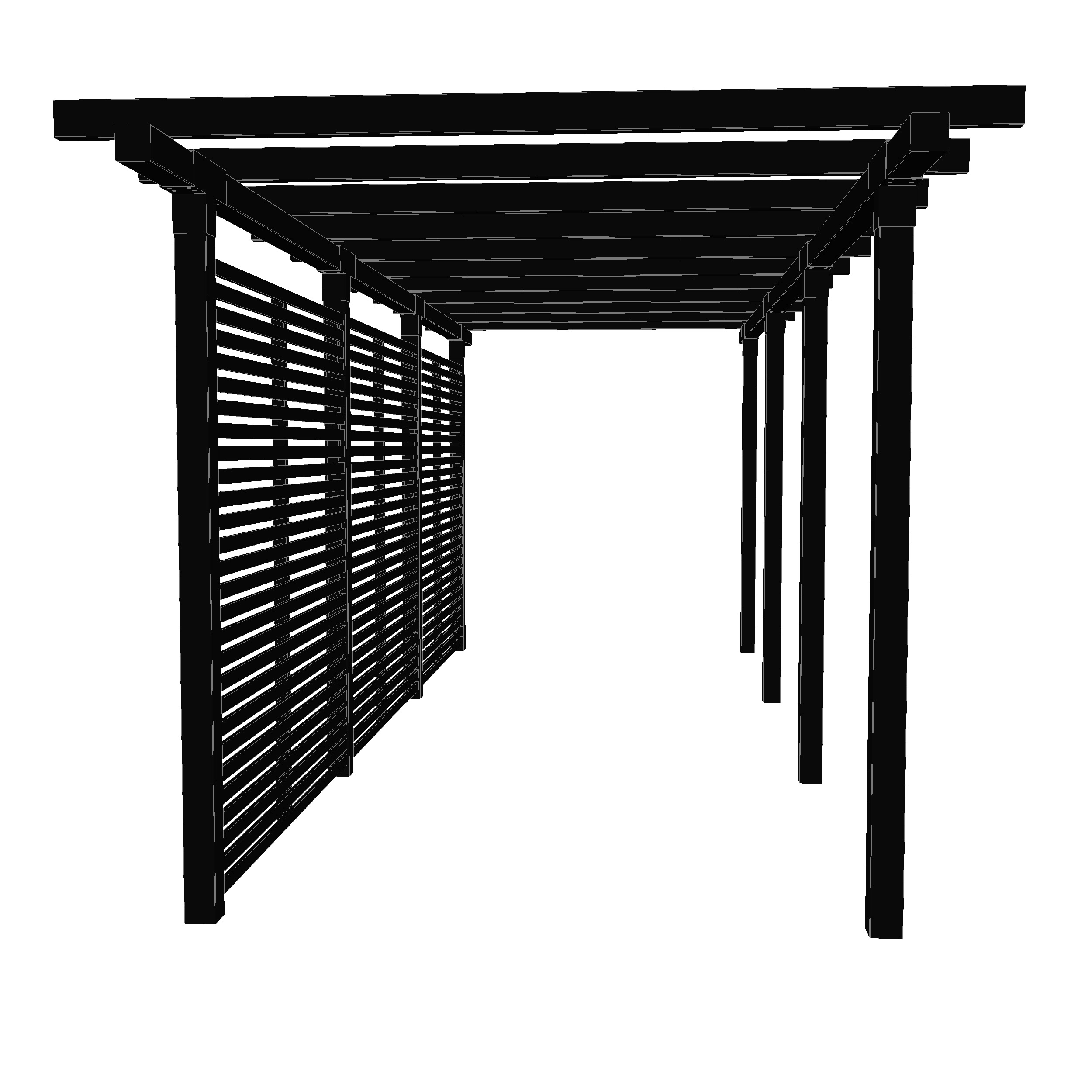 Pergola PLUS Cubic Dobbel 3 Moduler inkludert Tokyo Vegg