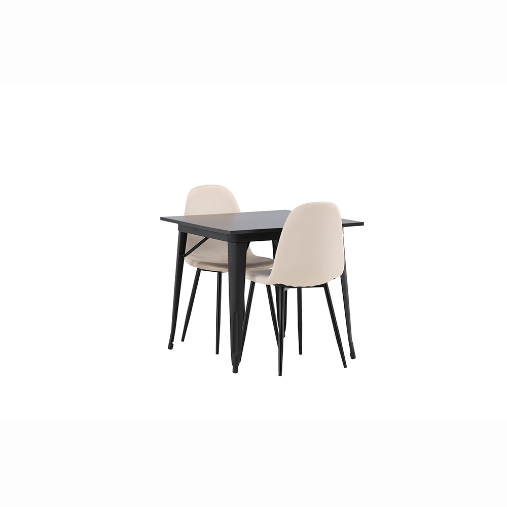 Spisegruppe Venture Home Tempe med 2 Polar Stoler Fløyel