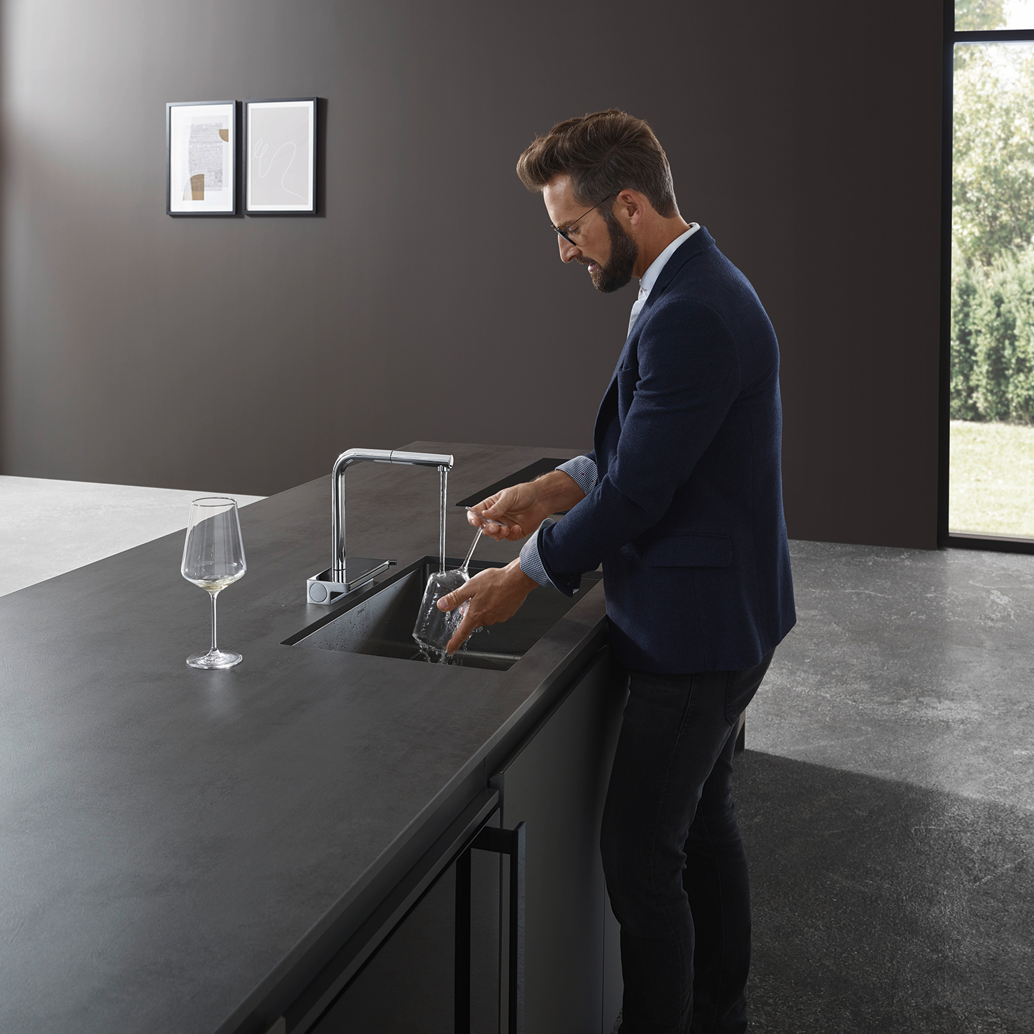Kjøkkenbatteri Hansgrohe Aquno Select M81 250 2-jet med Uttrekkbar Tut