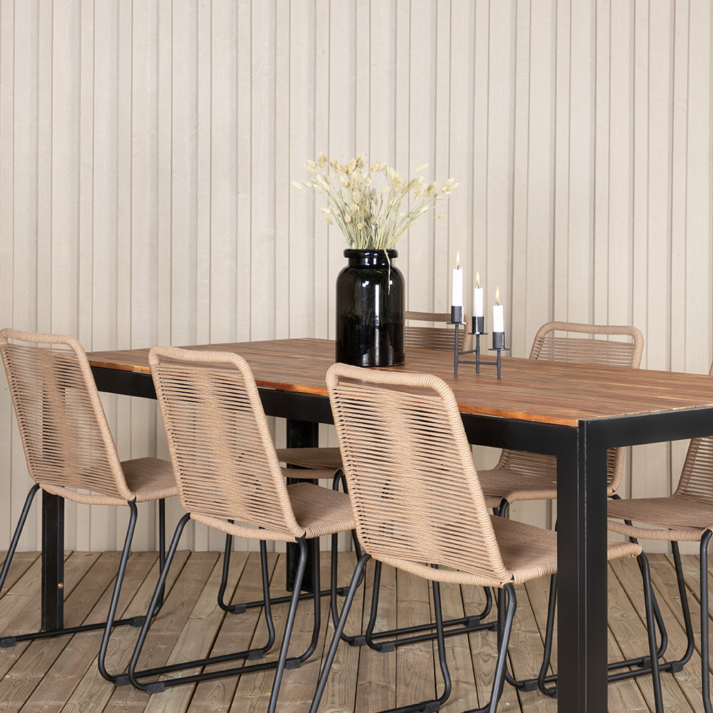 Spisegruppe Venture Home Bois med 6 Levi Stoler