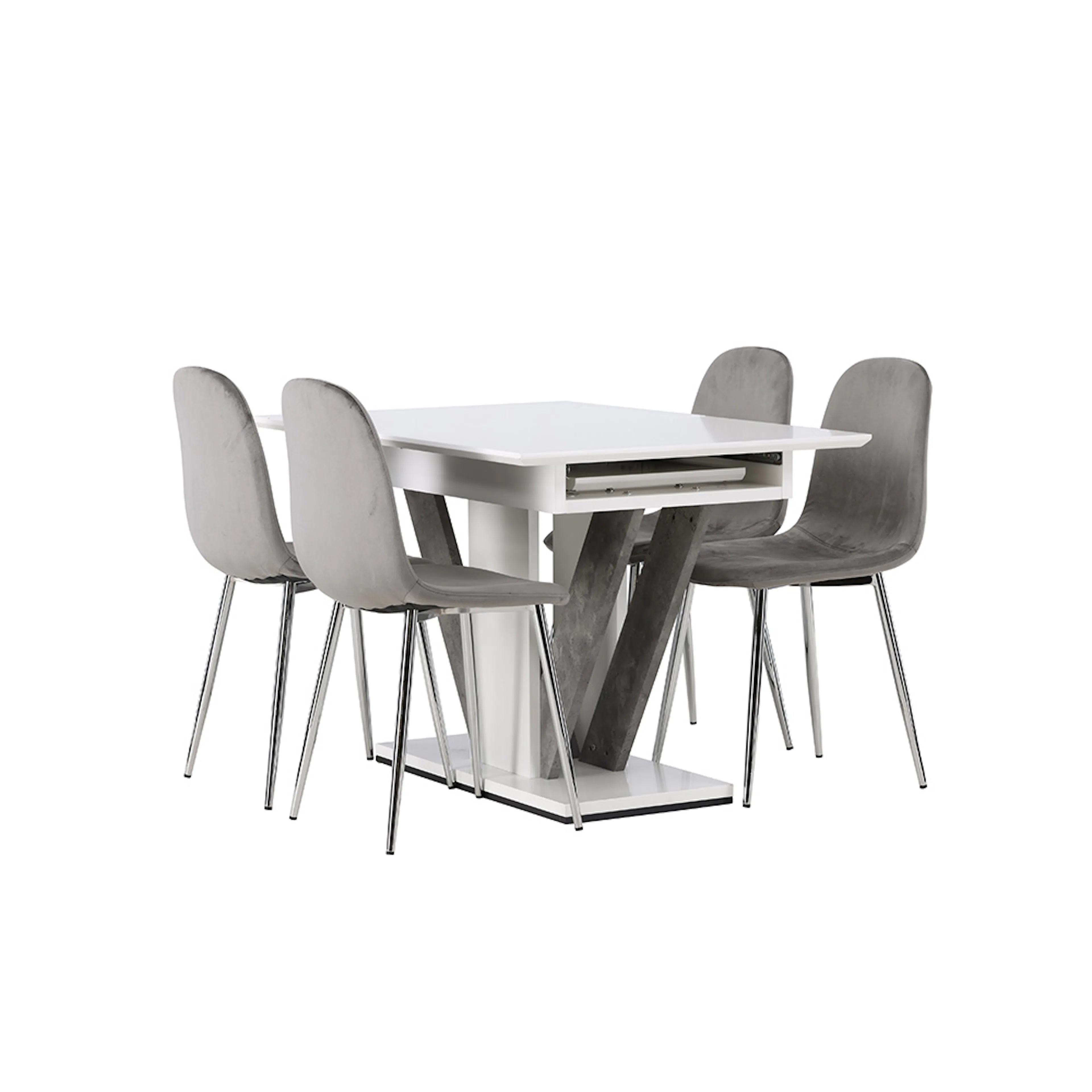 Spisegruppe Venture Home Disa med 4 Eva Stoler