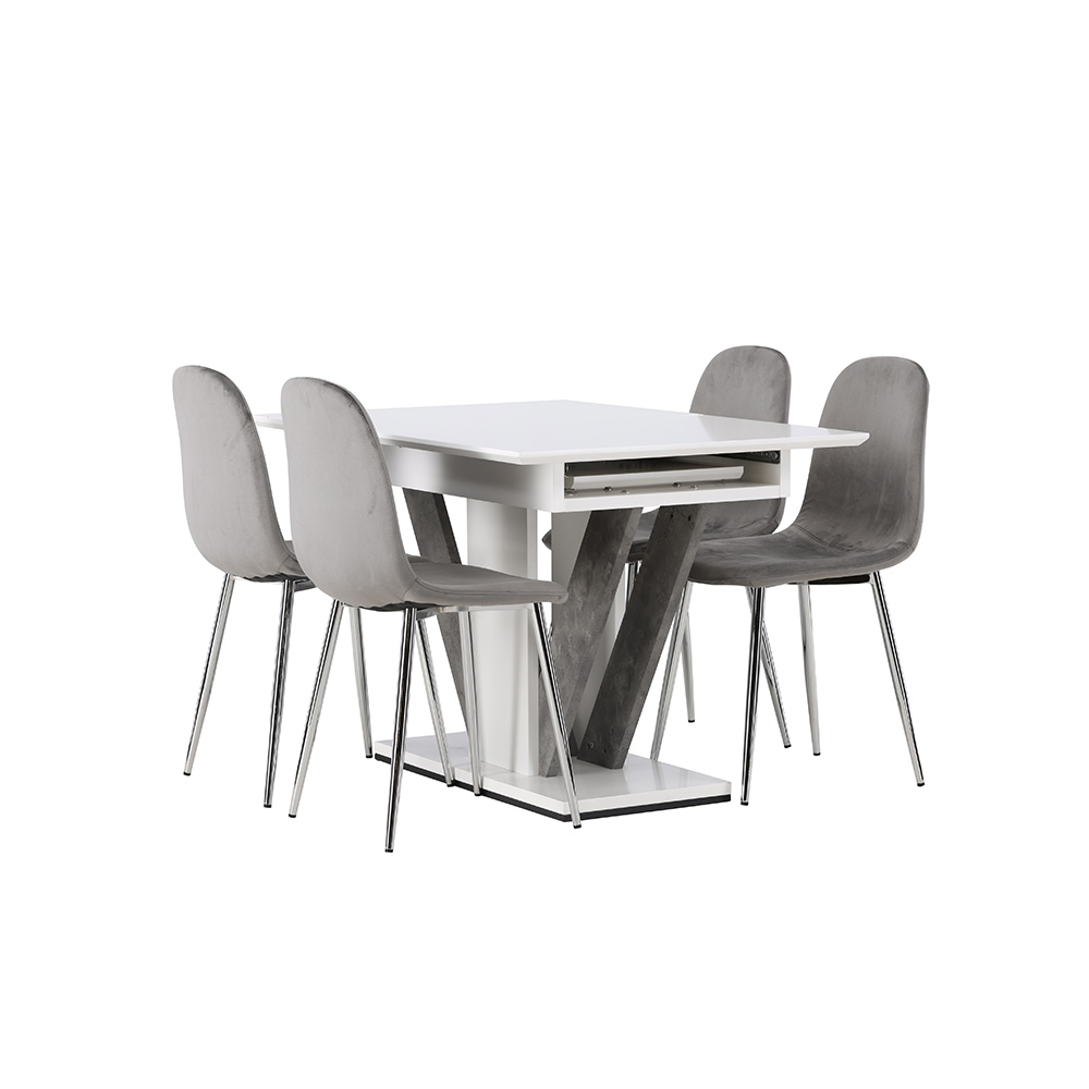 Spisegruppe Venture Home Disa med 4 Eva Stoler