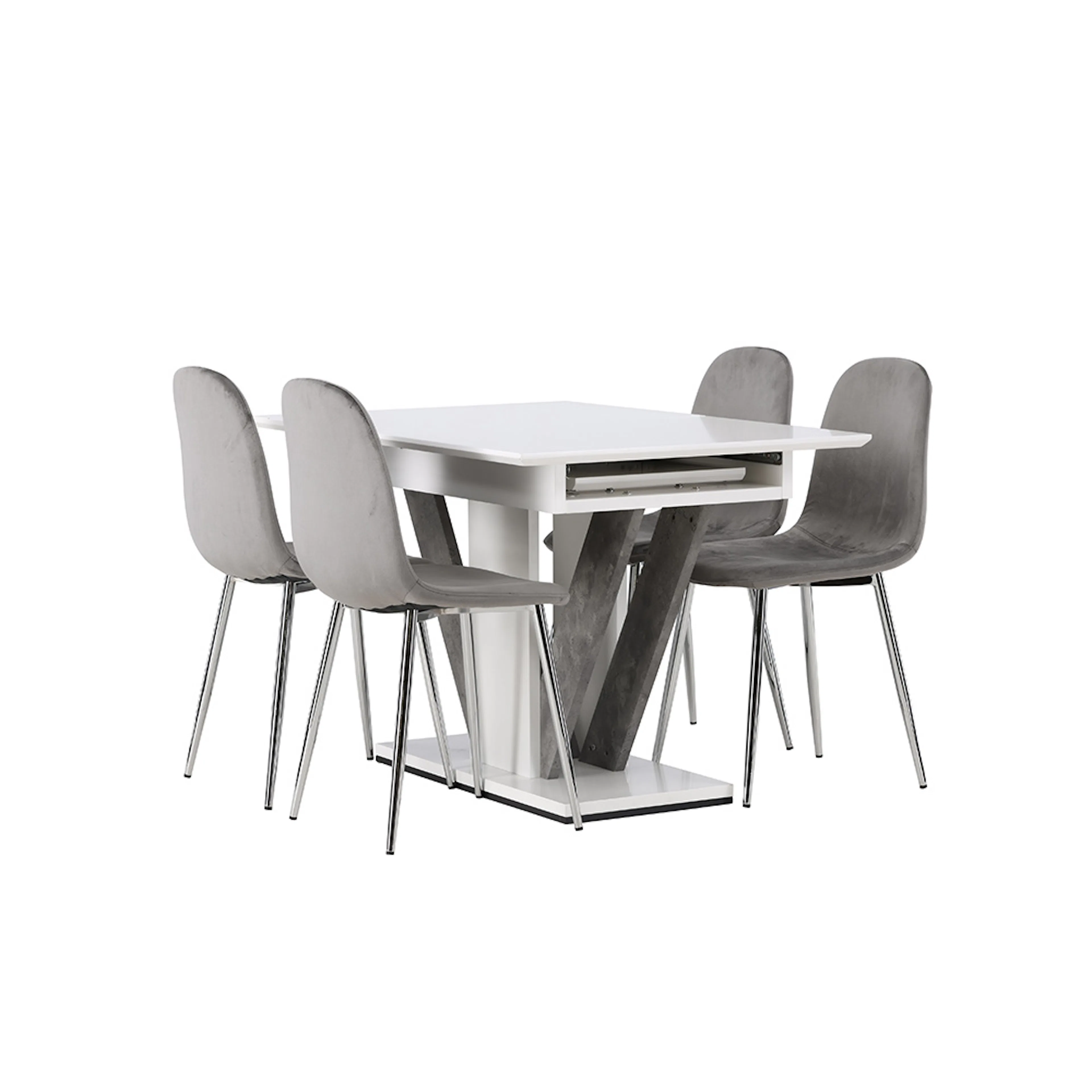 Spisegruppe Venture Home Disa med 4 Eva Stoler