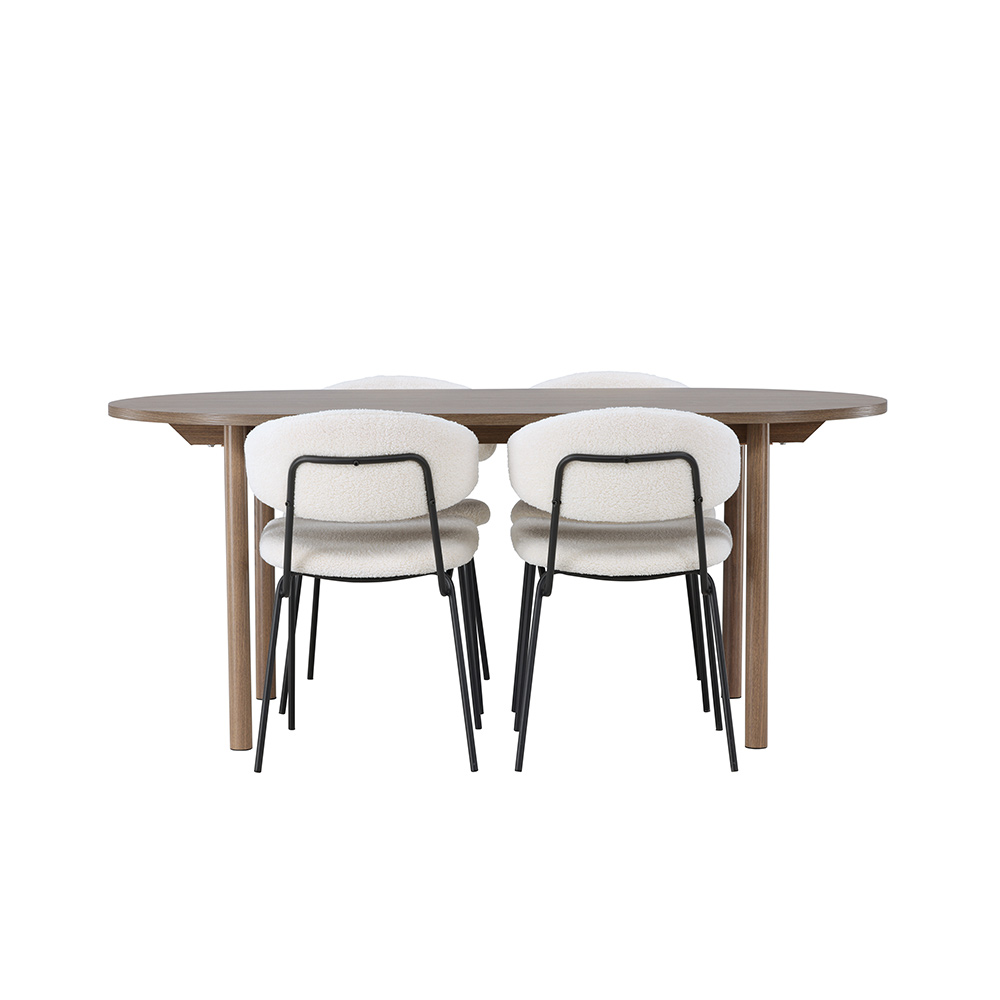 Spisegruppe Venture Home Andy med 4 Chico Stoler