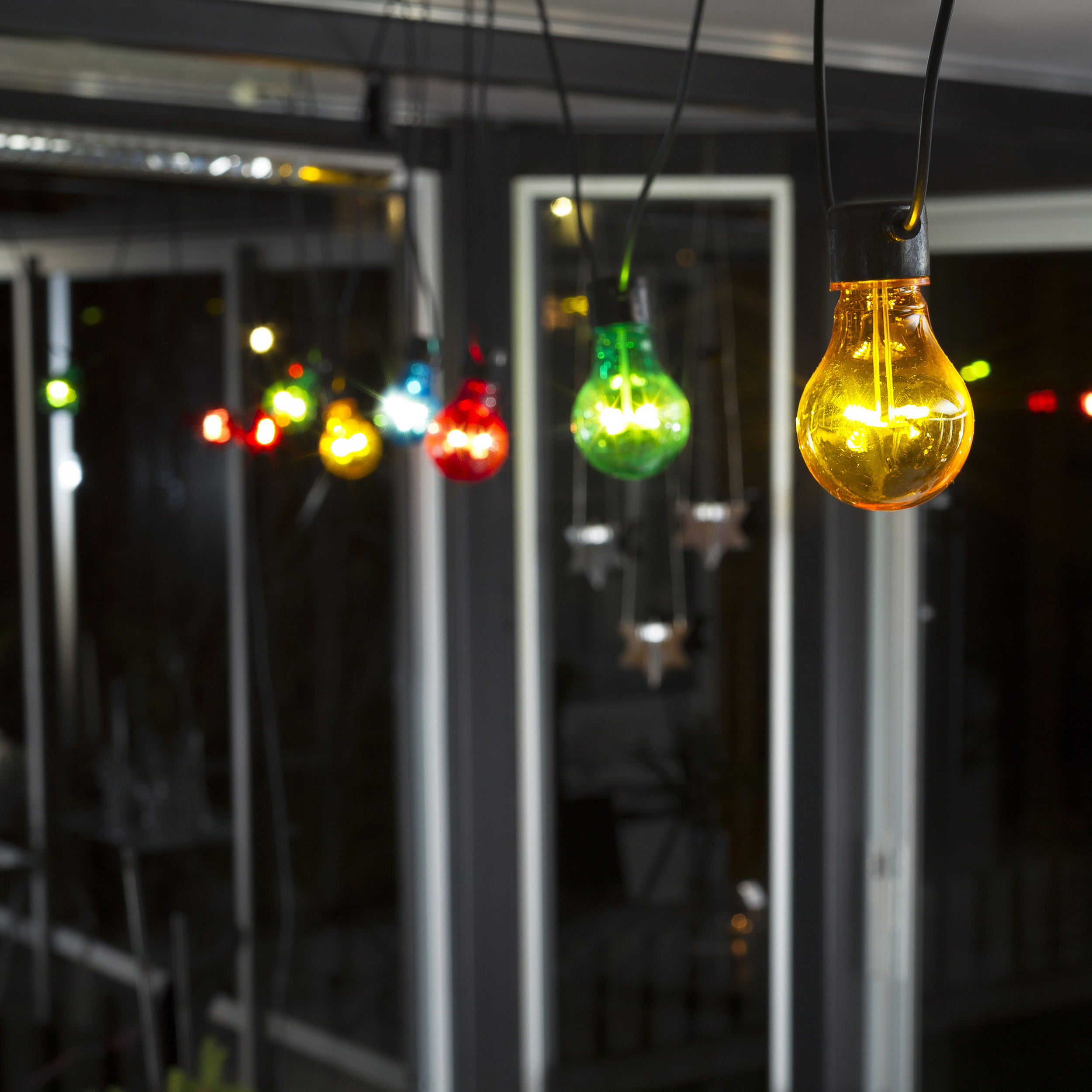 Startset E27 10 färgade LED Flerfarget