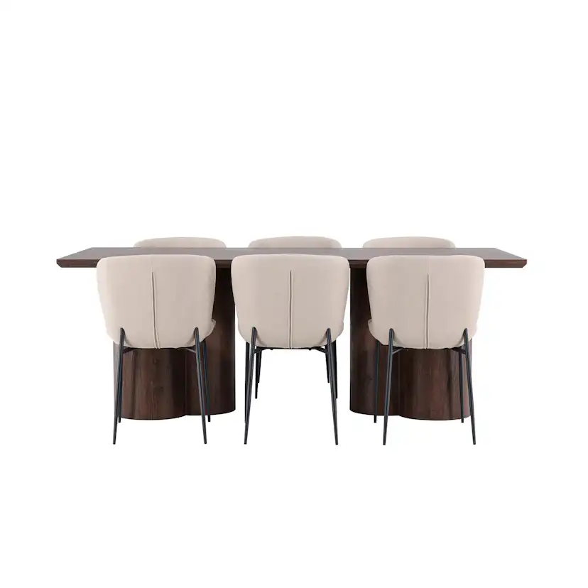 Spisegruppe Venture Home Olivia 210 med 6 stk Modesto Stoler