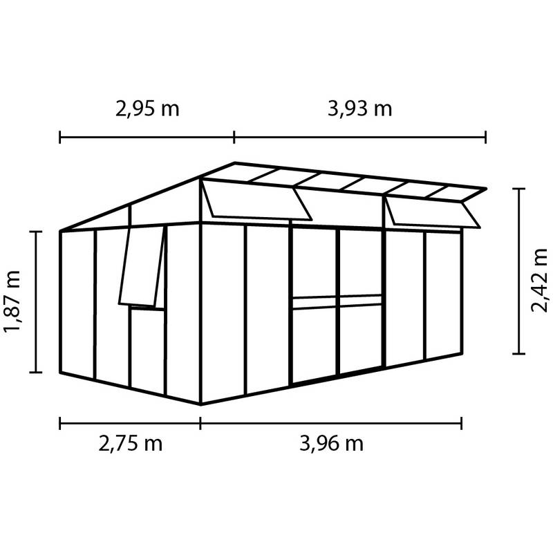 Drivhus Vitavia Aphrodite 11,5 kvm
