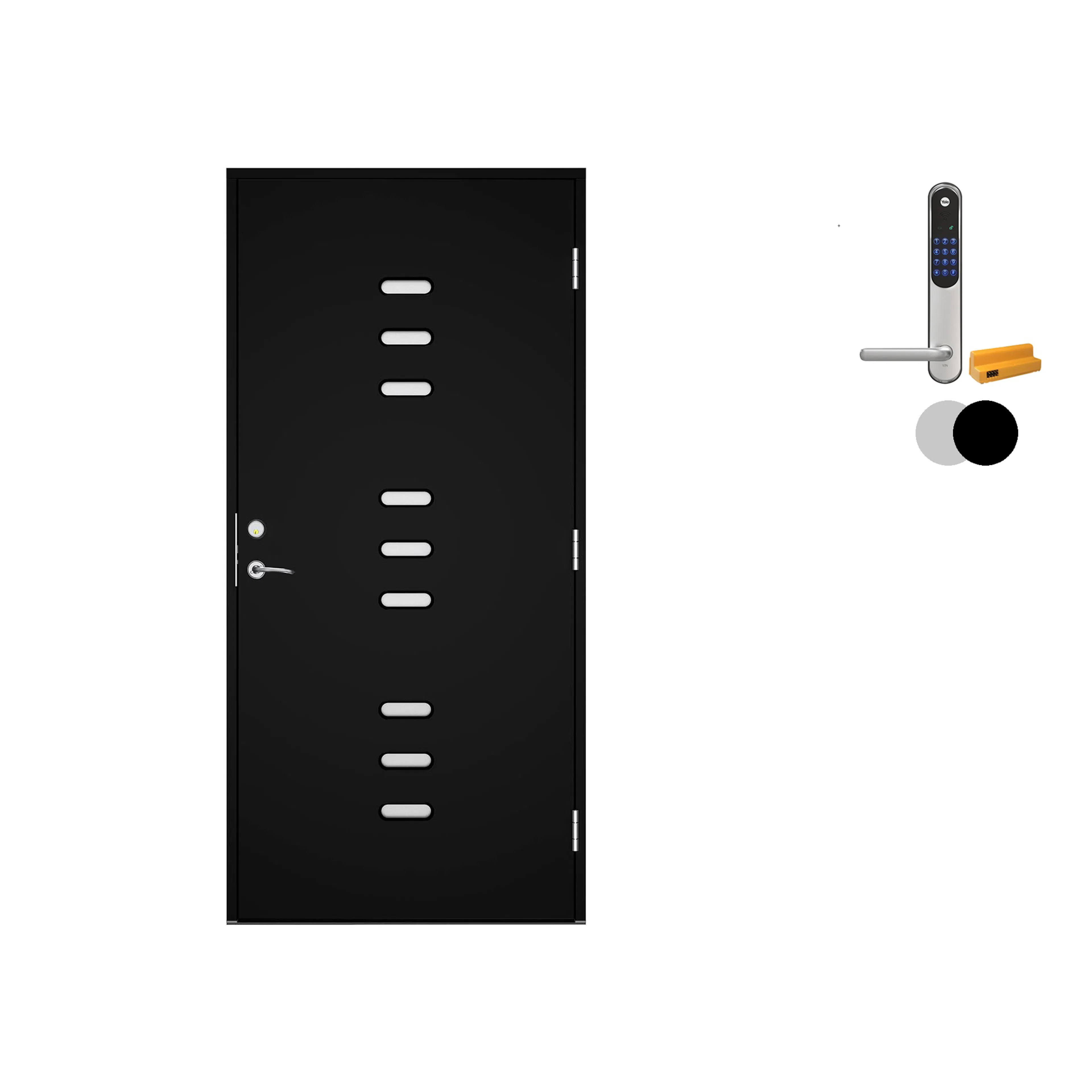 Ytterdør Swedoor Advance-Line Statement Glint med Yale Doorman Classic Home