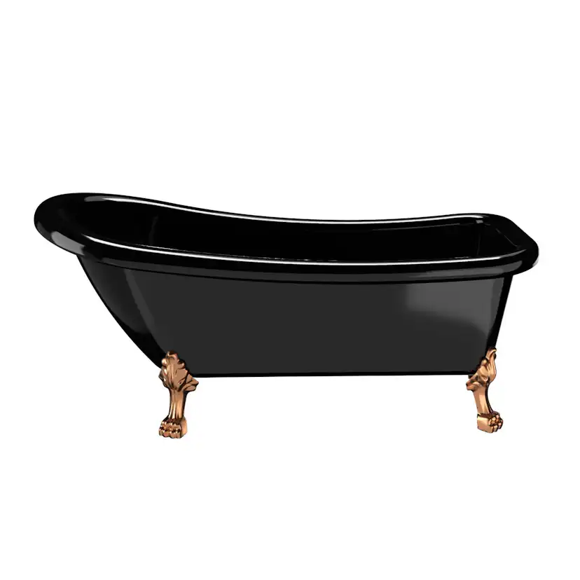 Badekar Bathlife Ideal Sort med Føtter