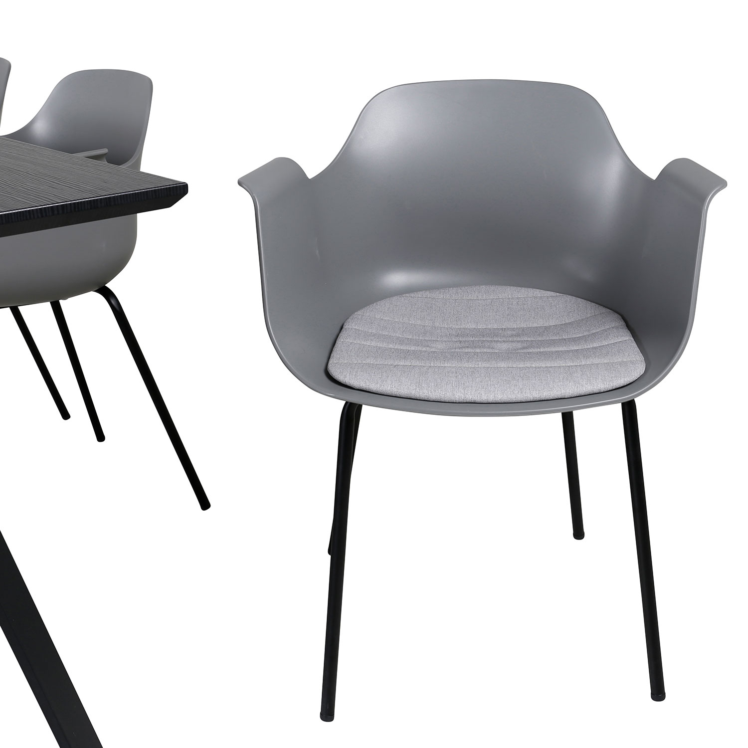 Spisegruppe Venture Home Marina med 6 Comfort Plastic Stoler