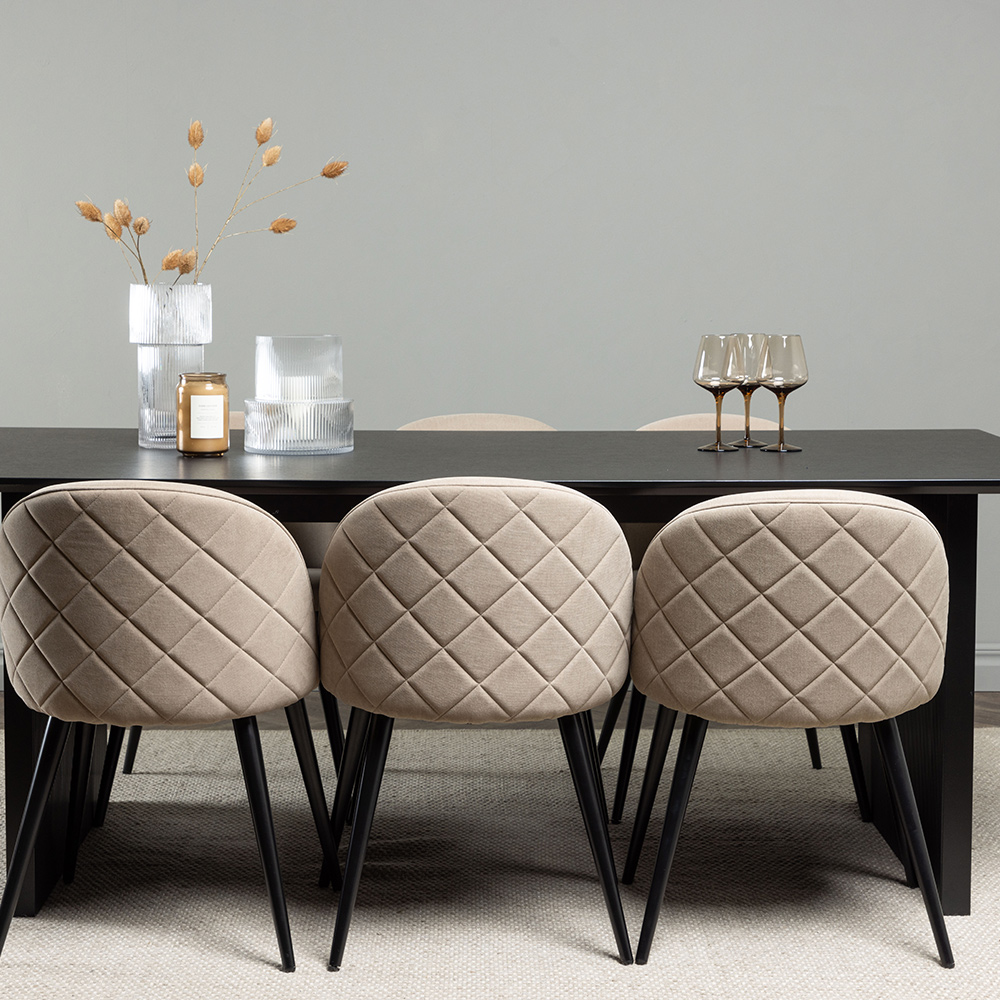 Spisegruppe Venture Home Vail med 6 Velvet Stoler