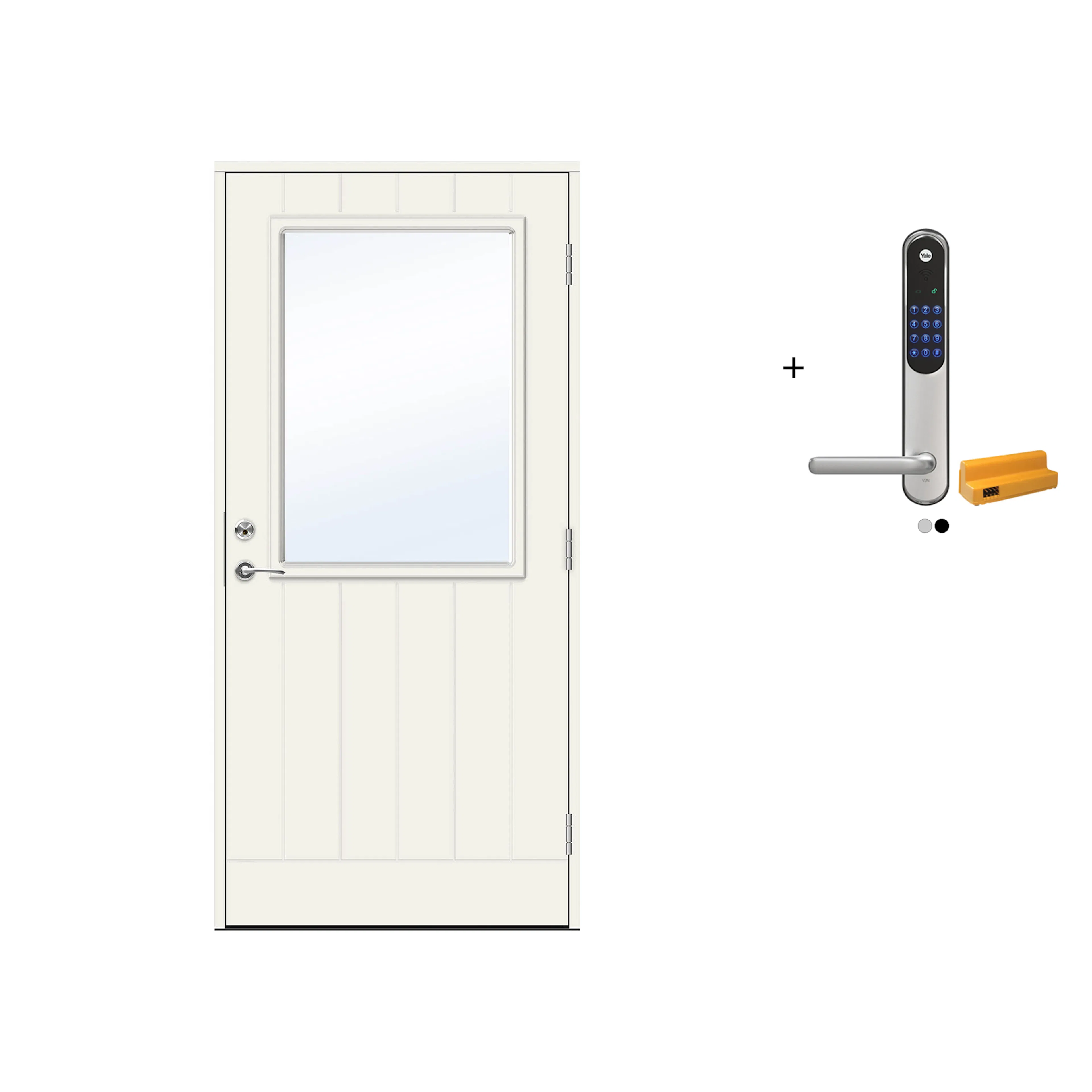 Ytterdør Swedoor Advance-Line Vision Astra med Yale Doorman Classic Home