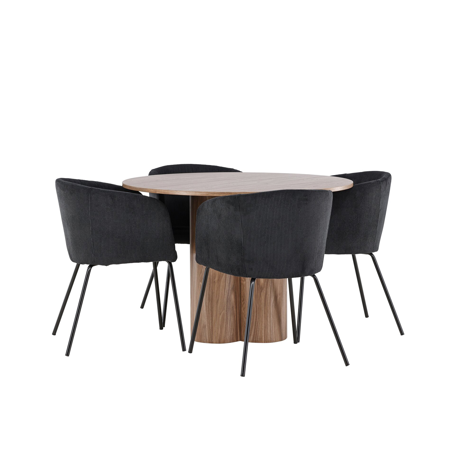Spisegruppe Venture Home Olivia Ø110 med 4 stk Berit Stoler