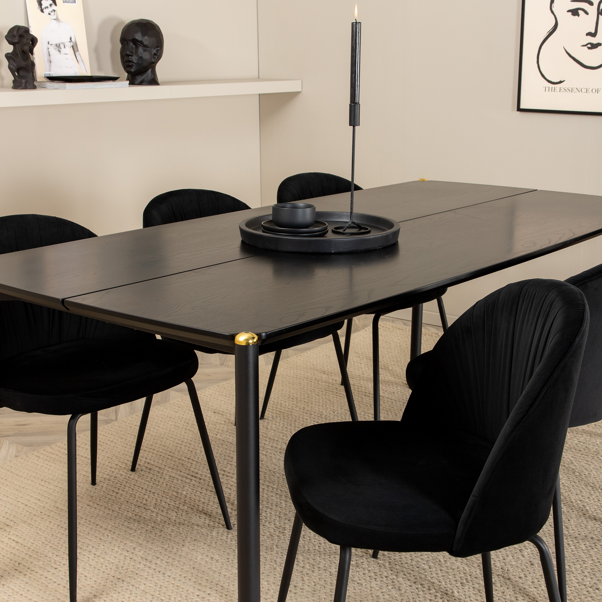 Spisegruppe Venture Home Paris med 6 Wrigley Stoler