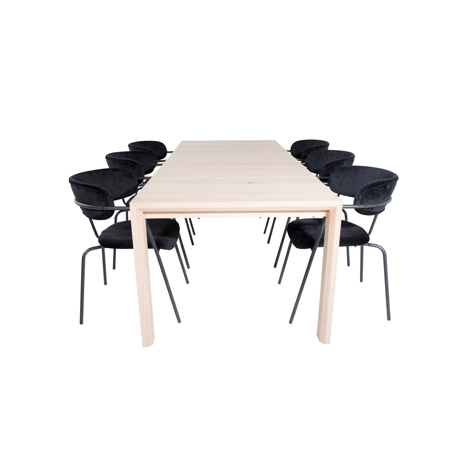 Spisegruppe Venture Home Shy med 6 Aris Spisestoler