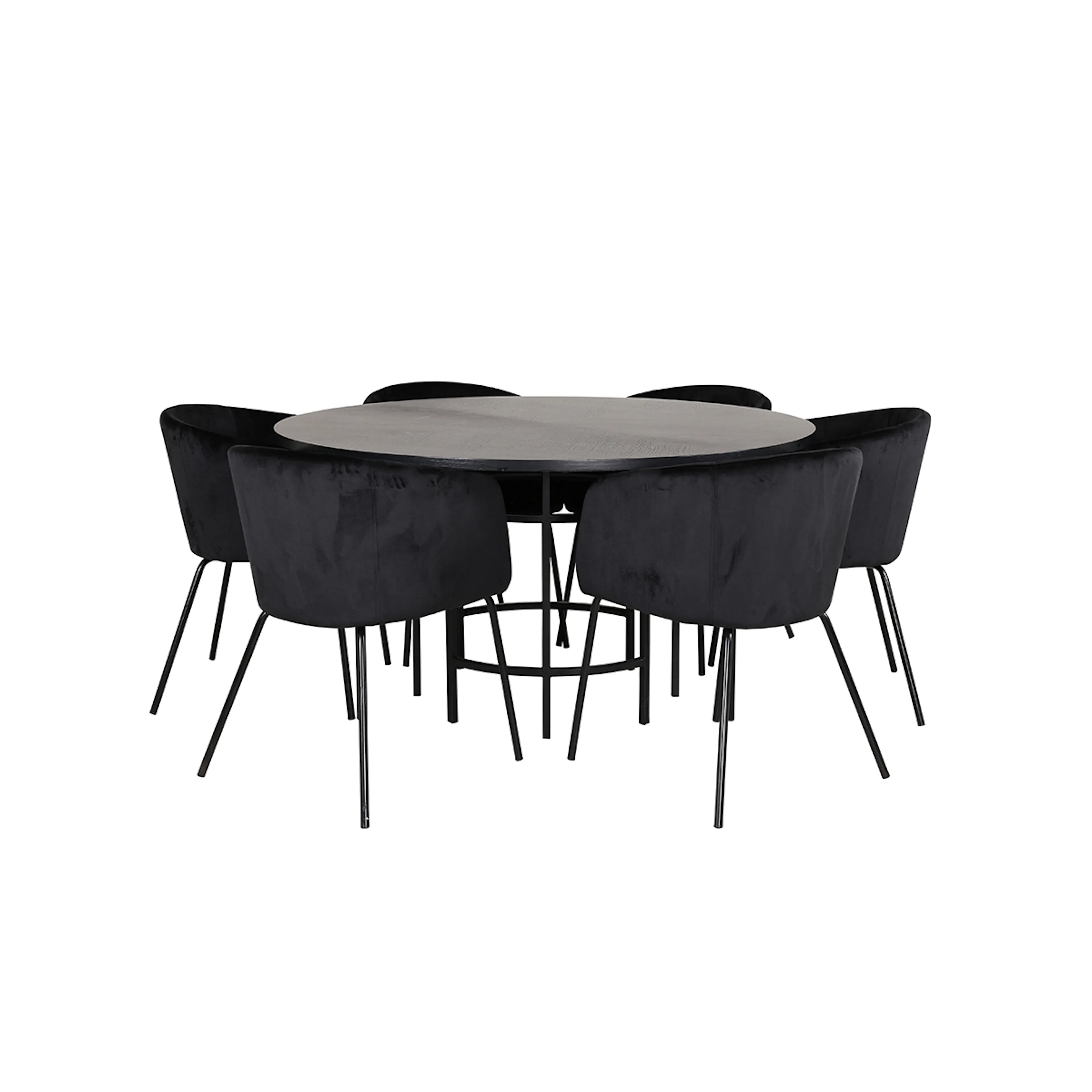 Spisegruppe furniture/fashion Copenhagen Ø140 cm med 6 Berit Stoler