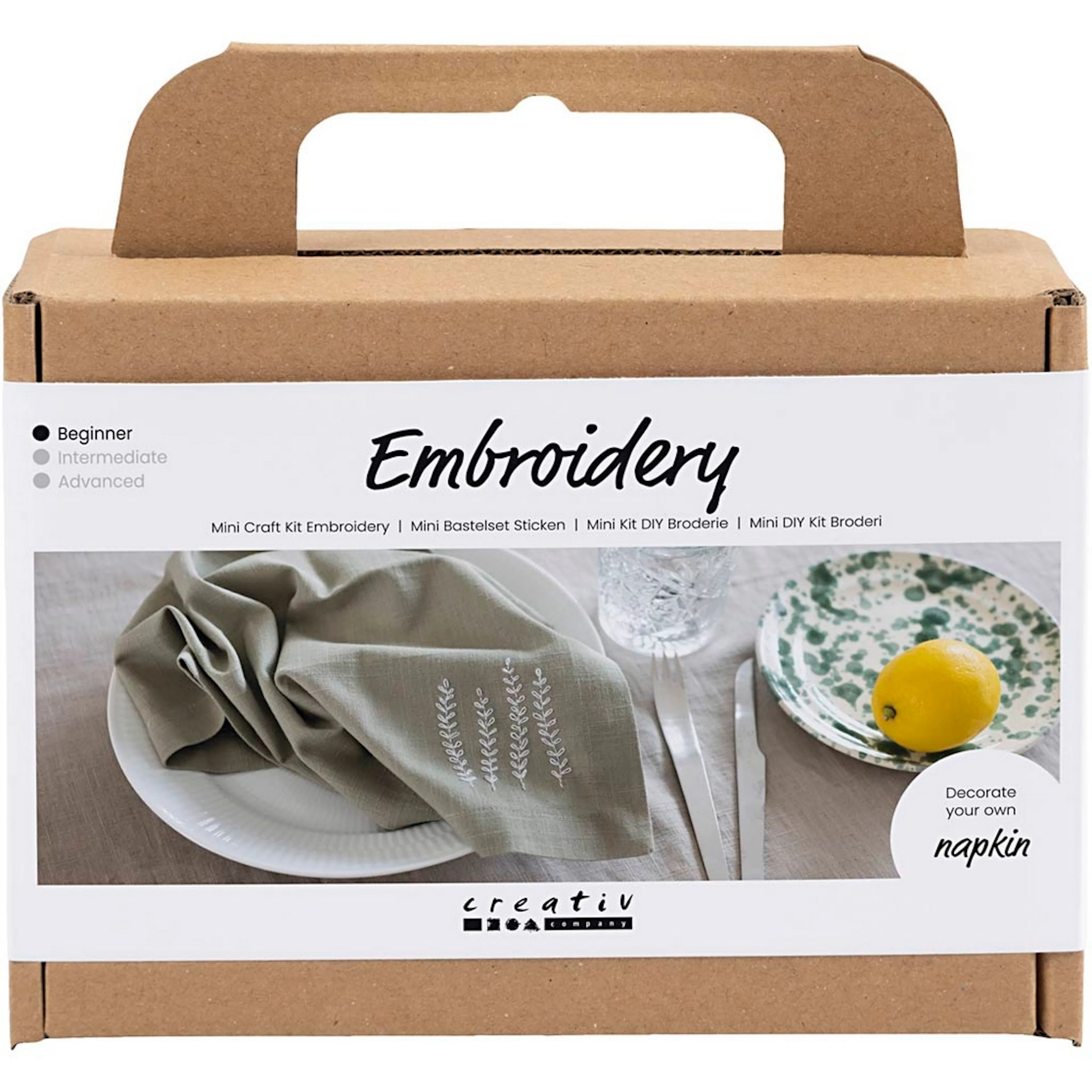 Hobbysett Creativ Company Mini DIY Kit Serviett Brodering
