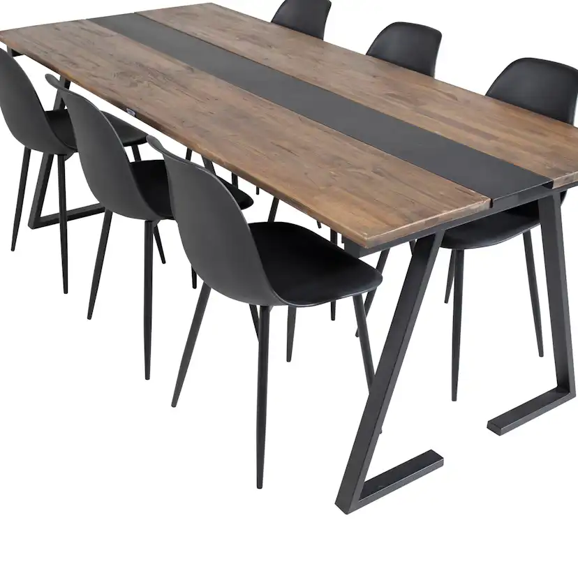 Spisegruppe Venture Home Jane med 6 Pop Stoler