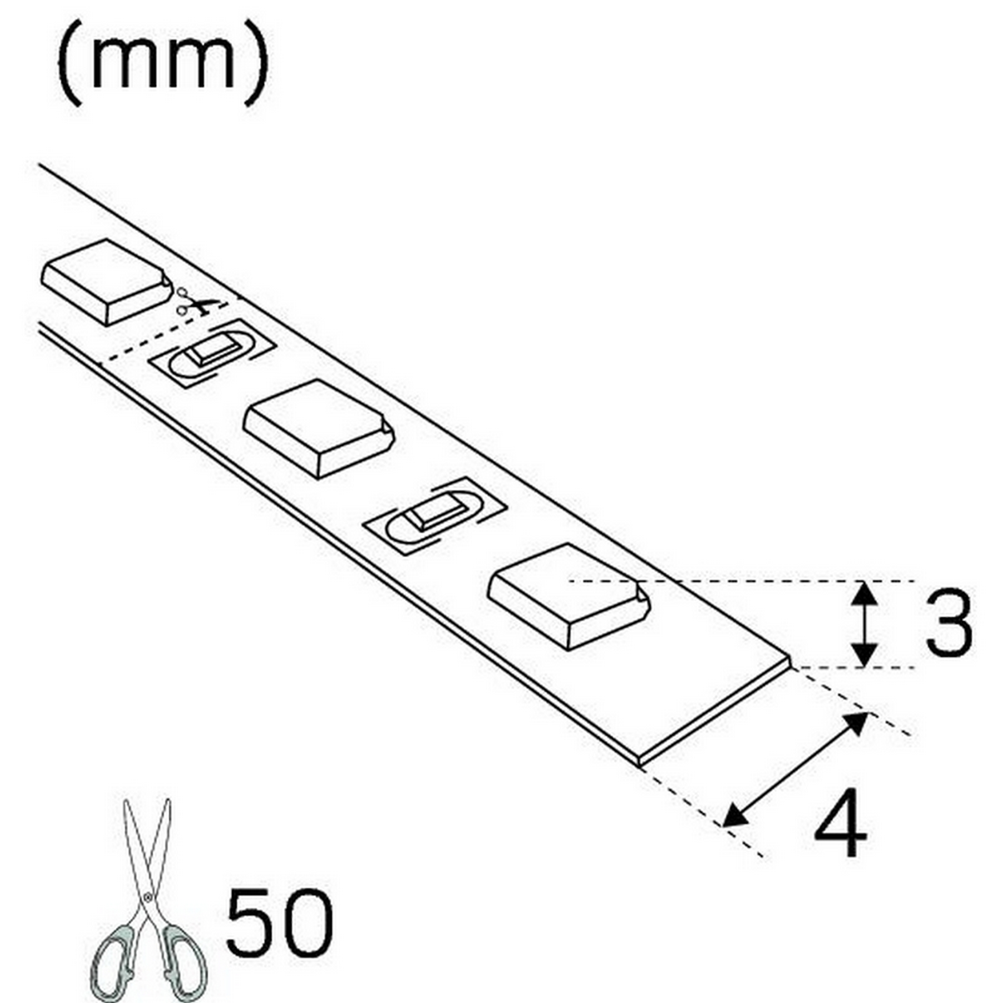 LEDstrip RXM IP20 24V 3000K 1M 1000 mm