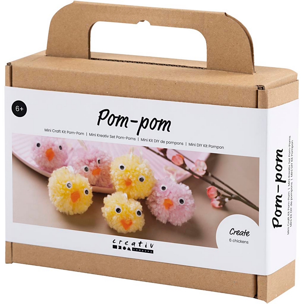 Hobbysett Creative Company Mini DIY Kit Pompon Kyllinger