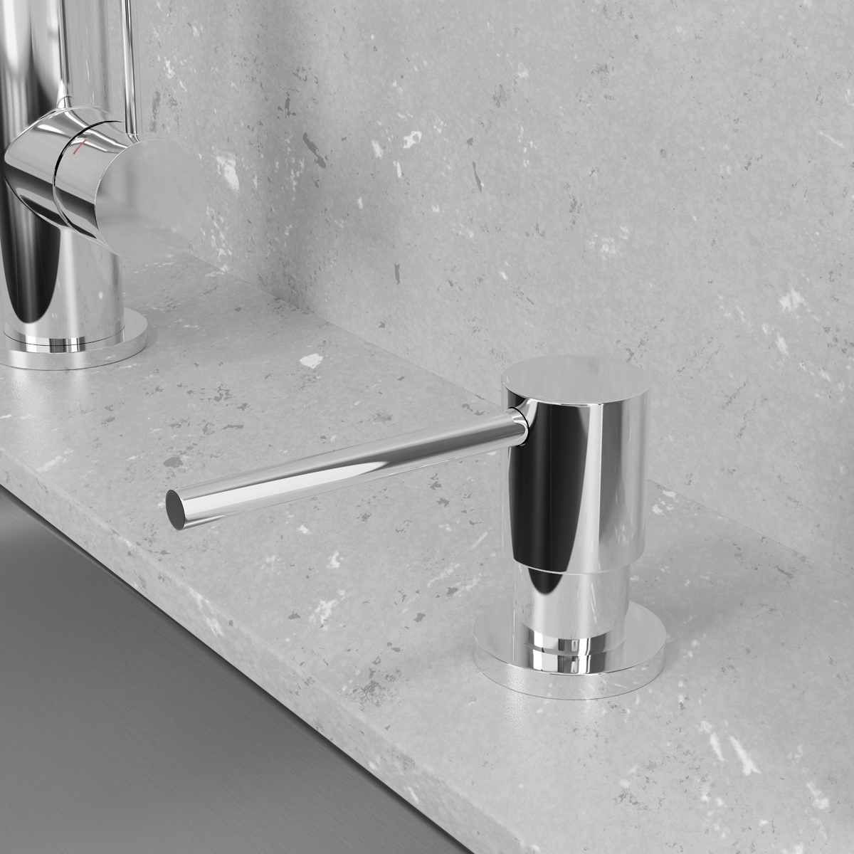 Diskmedelspump Scandtap Steel Clean Dispenser | badrum - blandare - tillbehor-blandare | KakelKungen