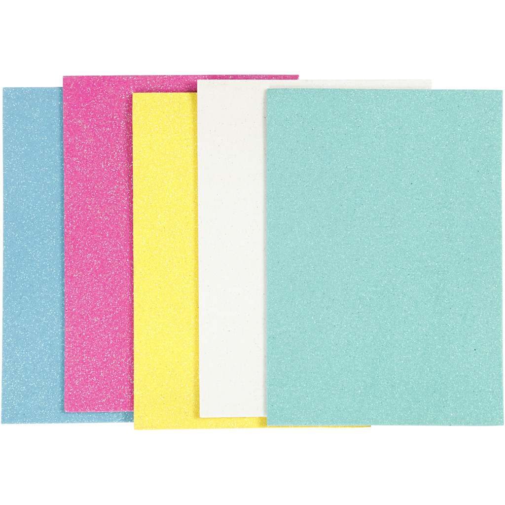 Mosgummi Creativ Company Ass Lyse Farger A5 148x210 mm 5 Ark/1 Pk Selvklebende