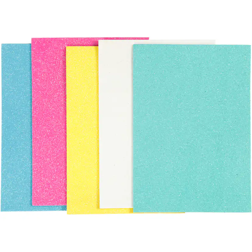 Mosgummi Creativ Company Ass Lyse Farger A5 148x210 mm 5 Ark/1 Pk Selvklebende