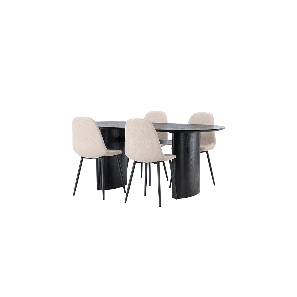 Spisegruppe Venture Home Isolde med 4 stk Polar Stoler