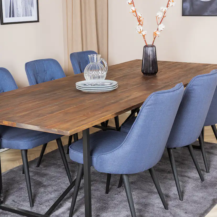 Spisegruppe Venture Home Peo med 6 Vera Stoler