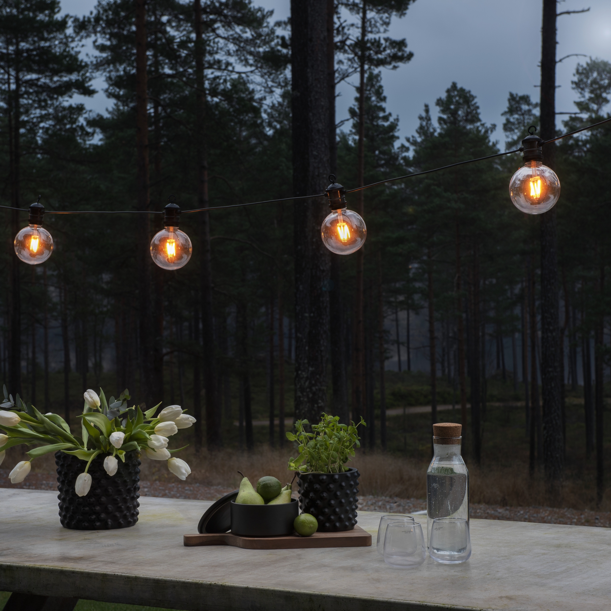 Tilleggslenke Gnosjö Konstsmide E27 10 Amber LED Til 2394