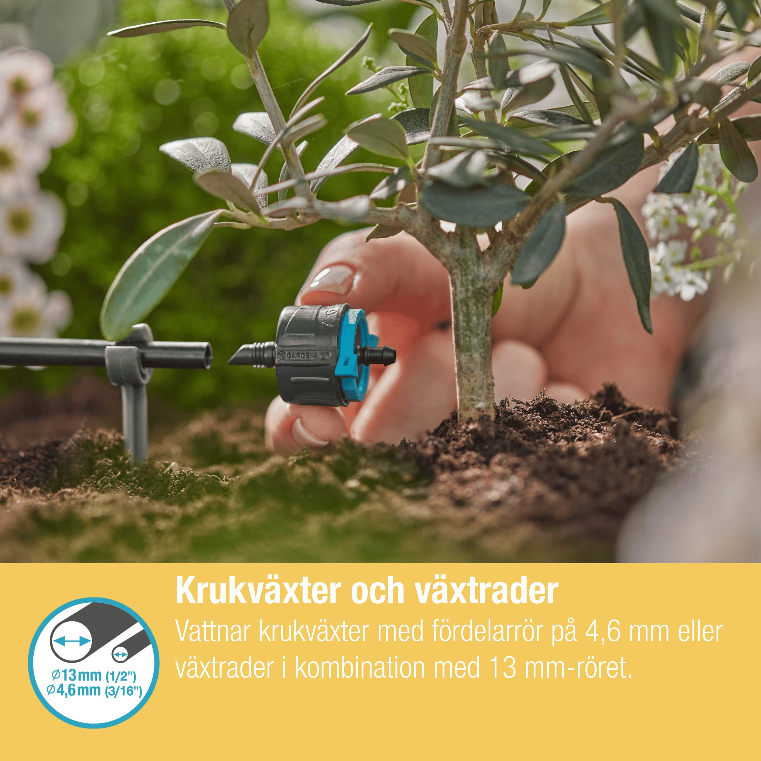 Dryppspredere Gardena Micro-Drip Justerbar 1-8 l/h Trykkregulerende