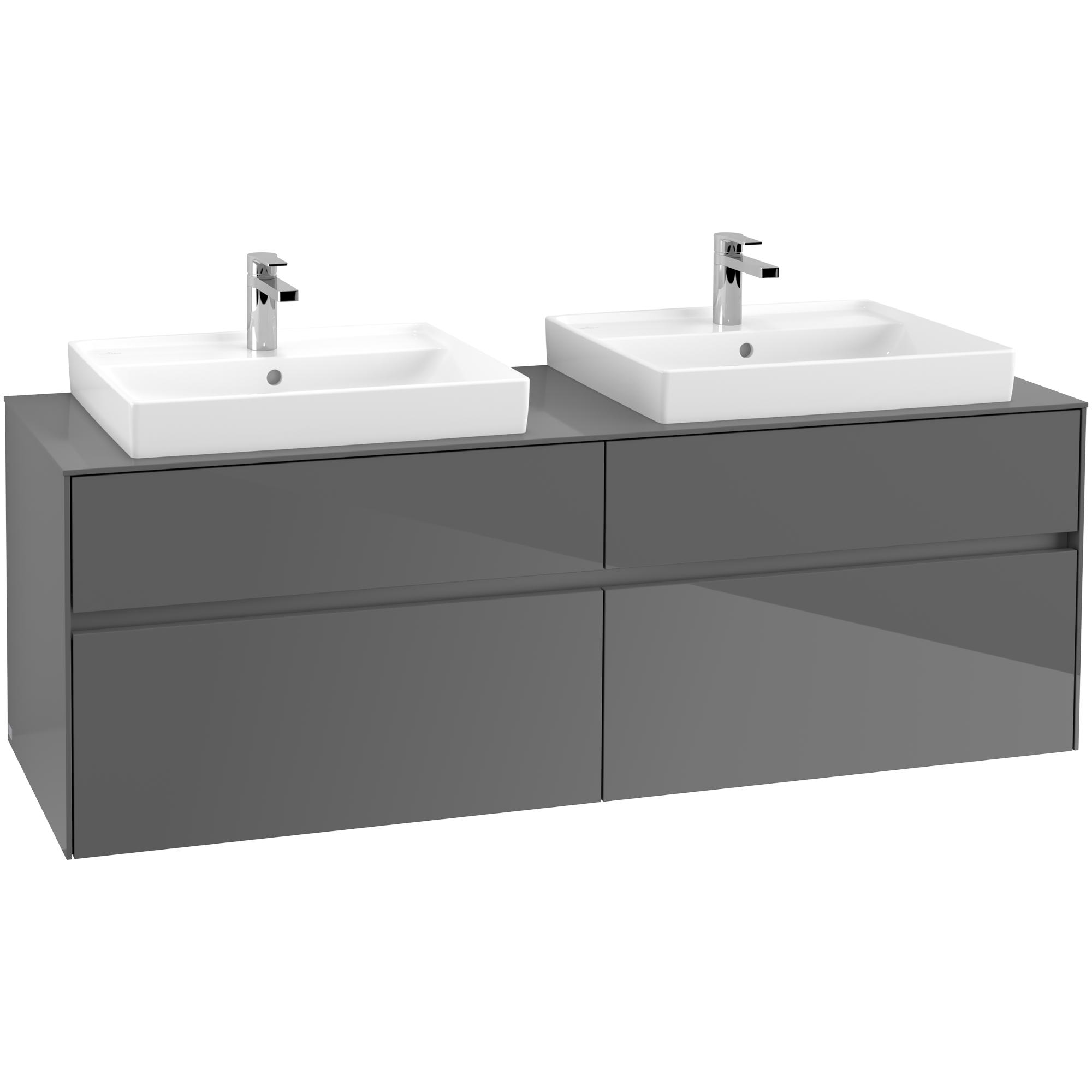 Tvättställsskåp Villeroy & Boch Collaro 160 cm med 4 Lådor för Ovanpåliggande Tvättställ | badrum - badrumsmobler - tvattstallsskap-och-kommod | KakelKungen