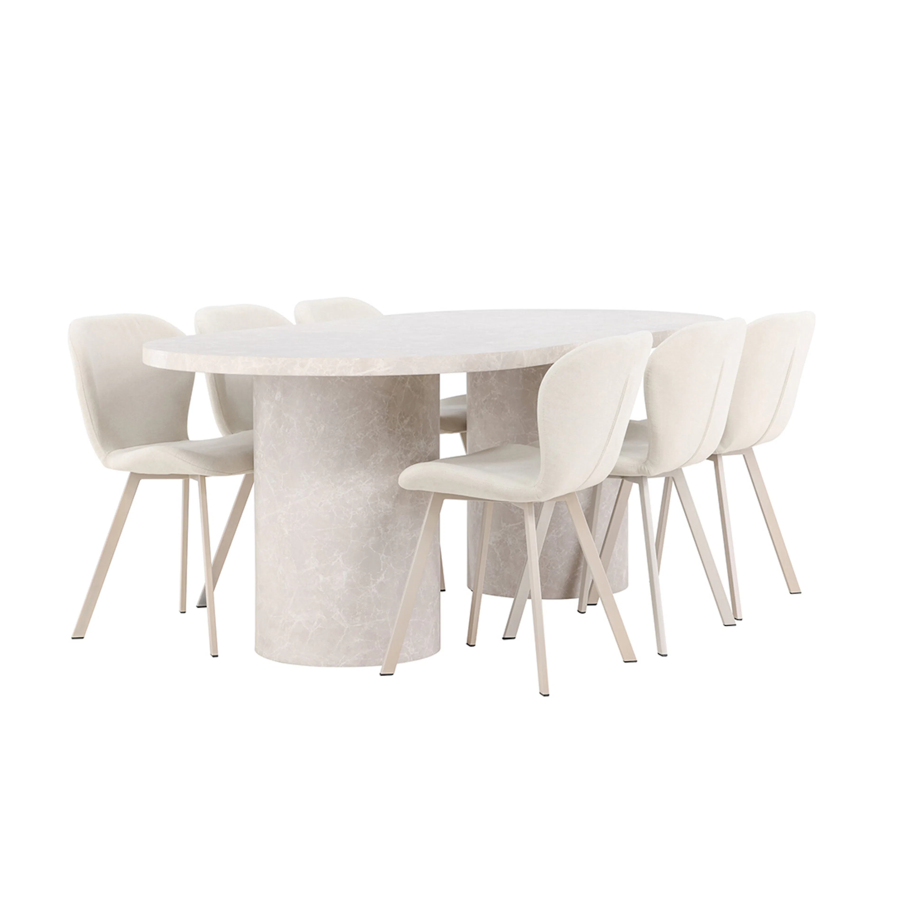 Spisegruppe Venture Home Narvik med 6st Lilja Spisestoler