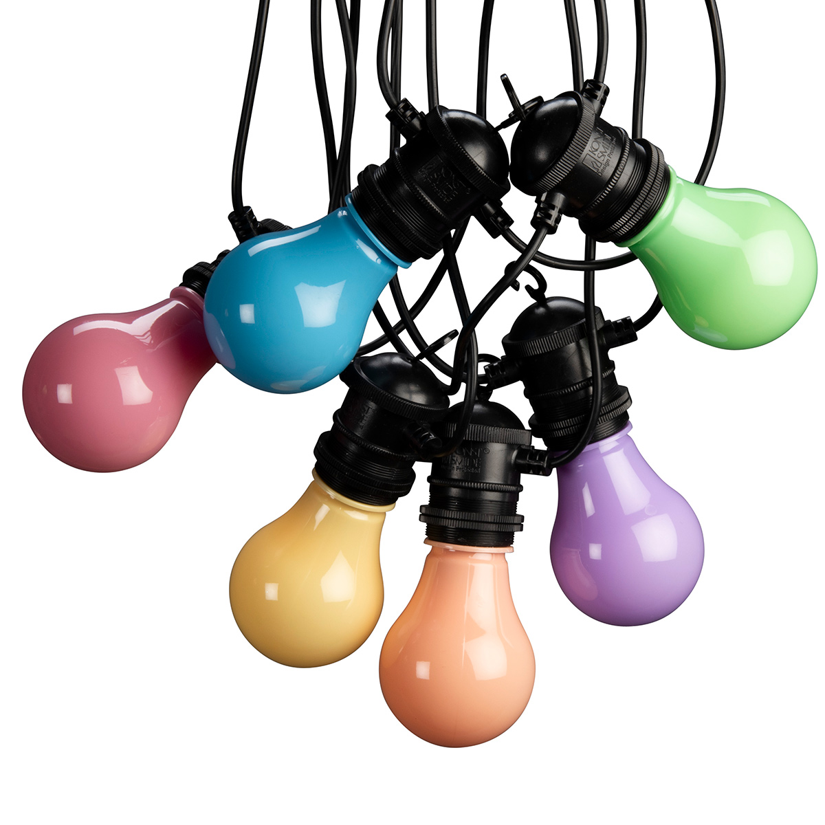 Lyslenke Gnosjö Konstsmide E27 10 LED Flerfarget/Pastell