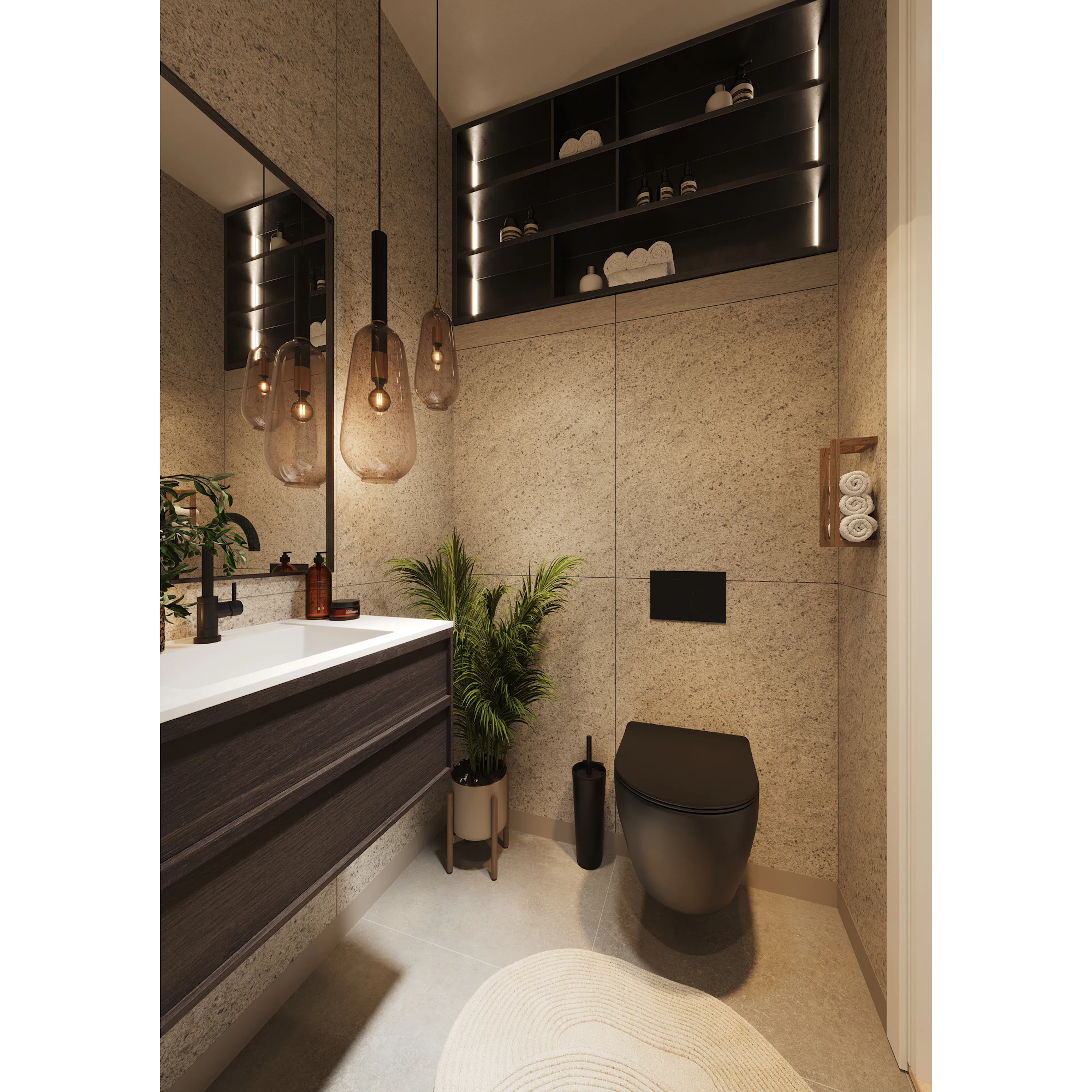 Baderomspanel Fibo 4250-M6080 Pebble Granite