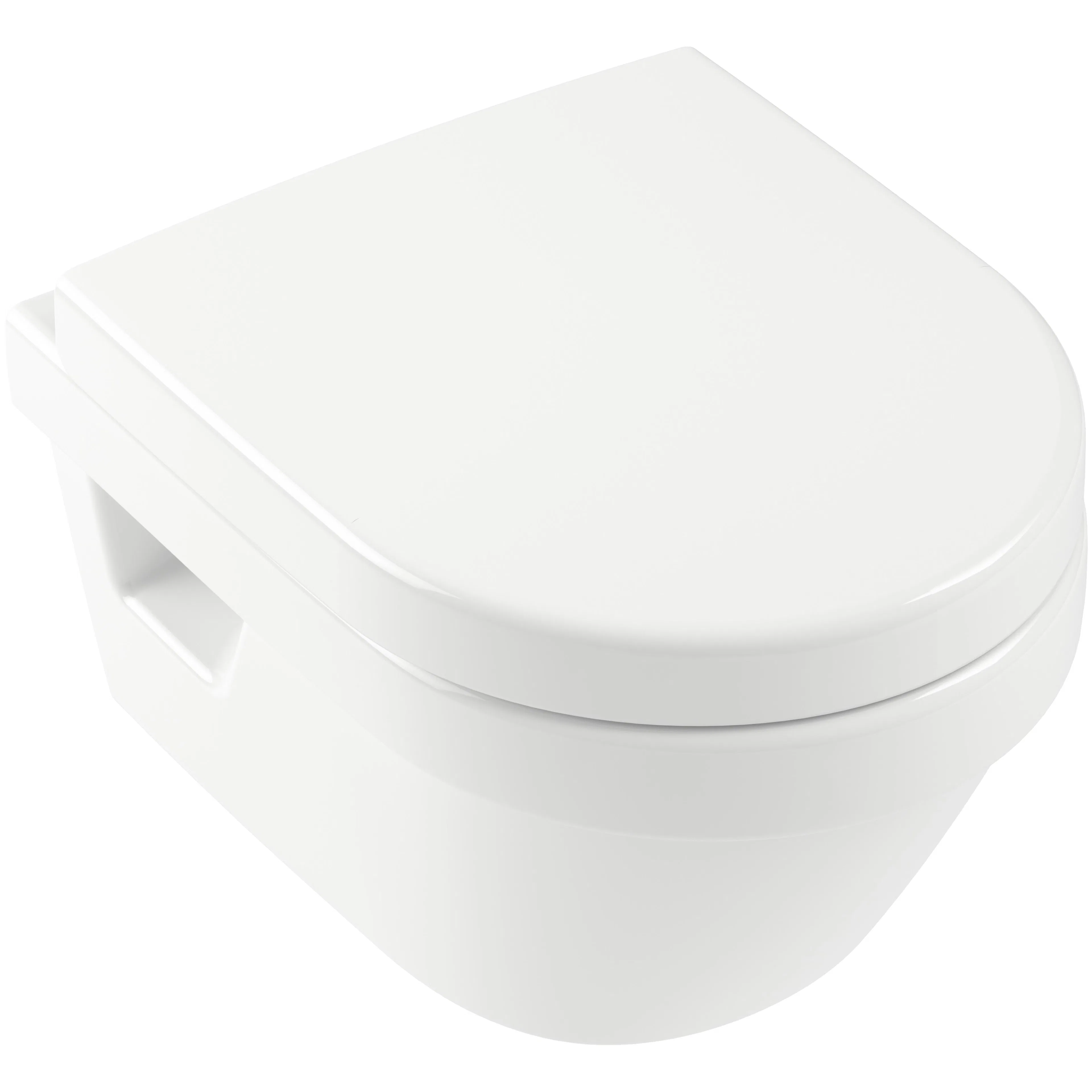 Vägghängd toalett Villeroy & Boch Architectura 4687R0T2 Vit Alpin AntiBac med Ceramic Plus, med Toalettsits