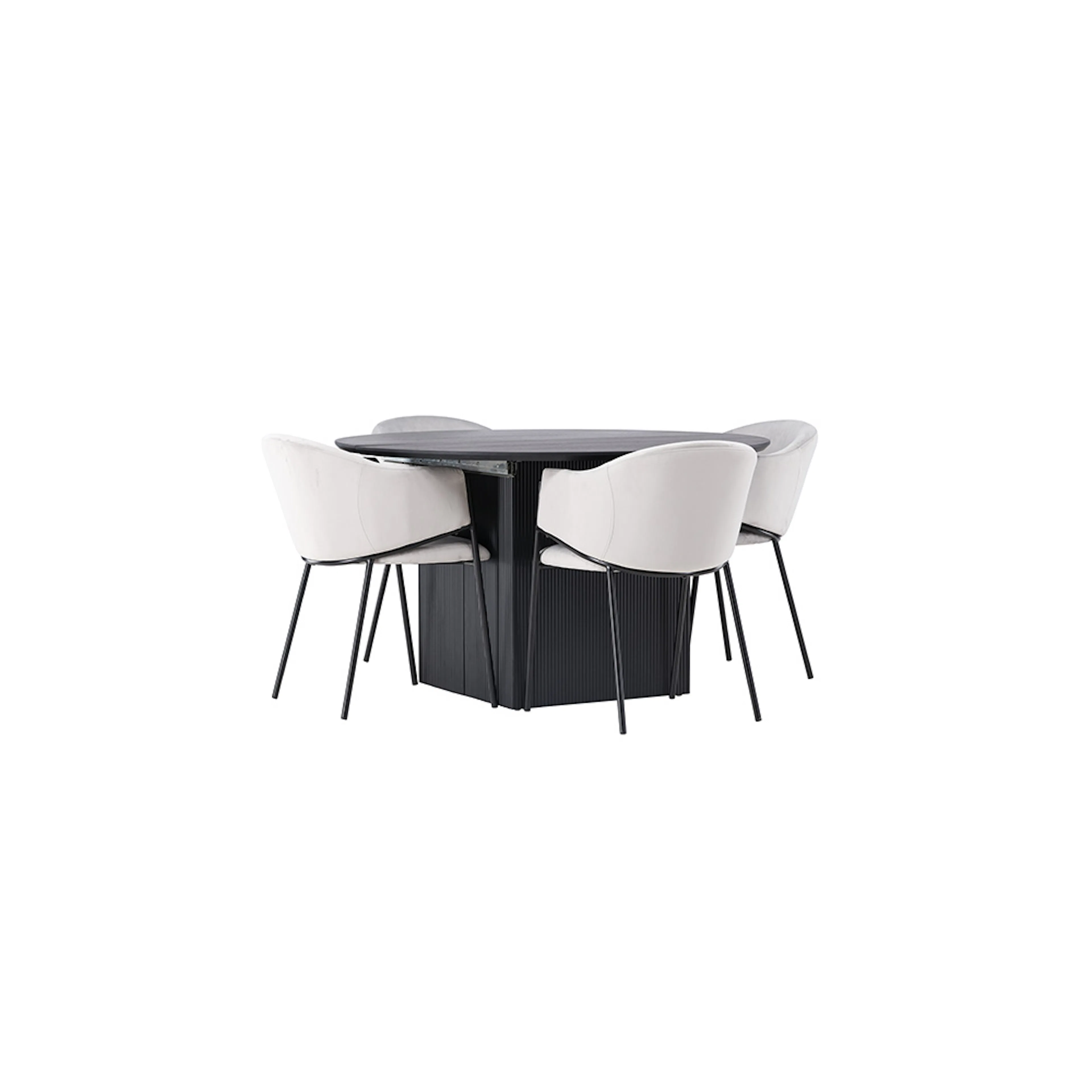 Spisegruppe Venture Home Matilda med 4 Evelina Stoler
