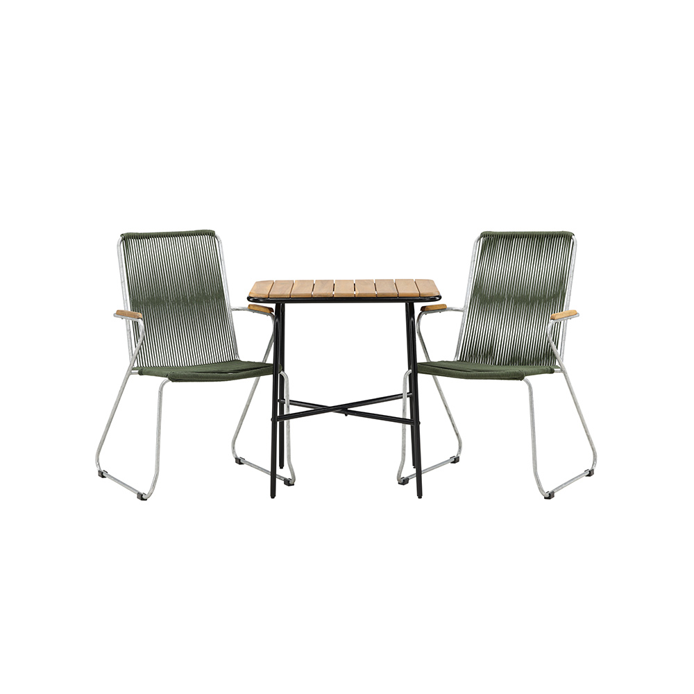 Cafégruppe Venture Home Holmbeck Bord med 2 Bois Stoler