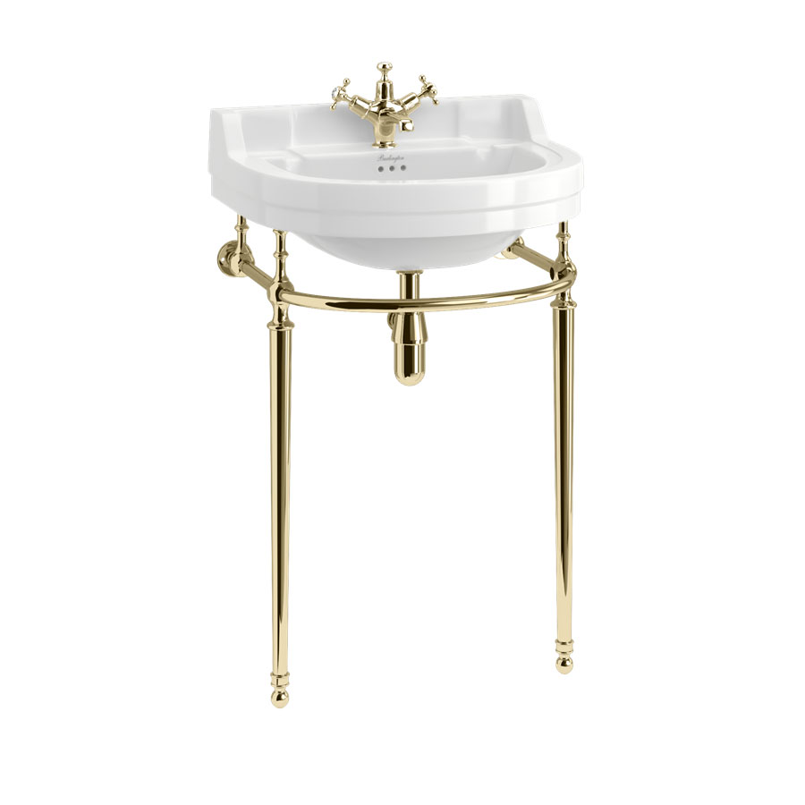 Tv&auml;ttst&auml;ll Burlington Edwardian Runt med Handfatsst&auml;ll 560 mm