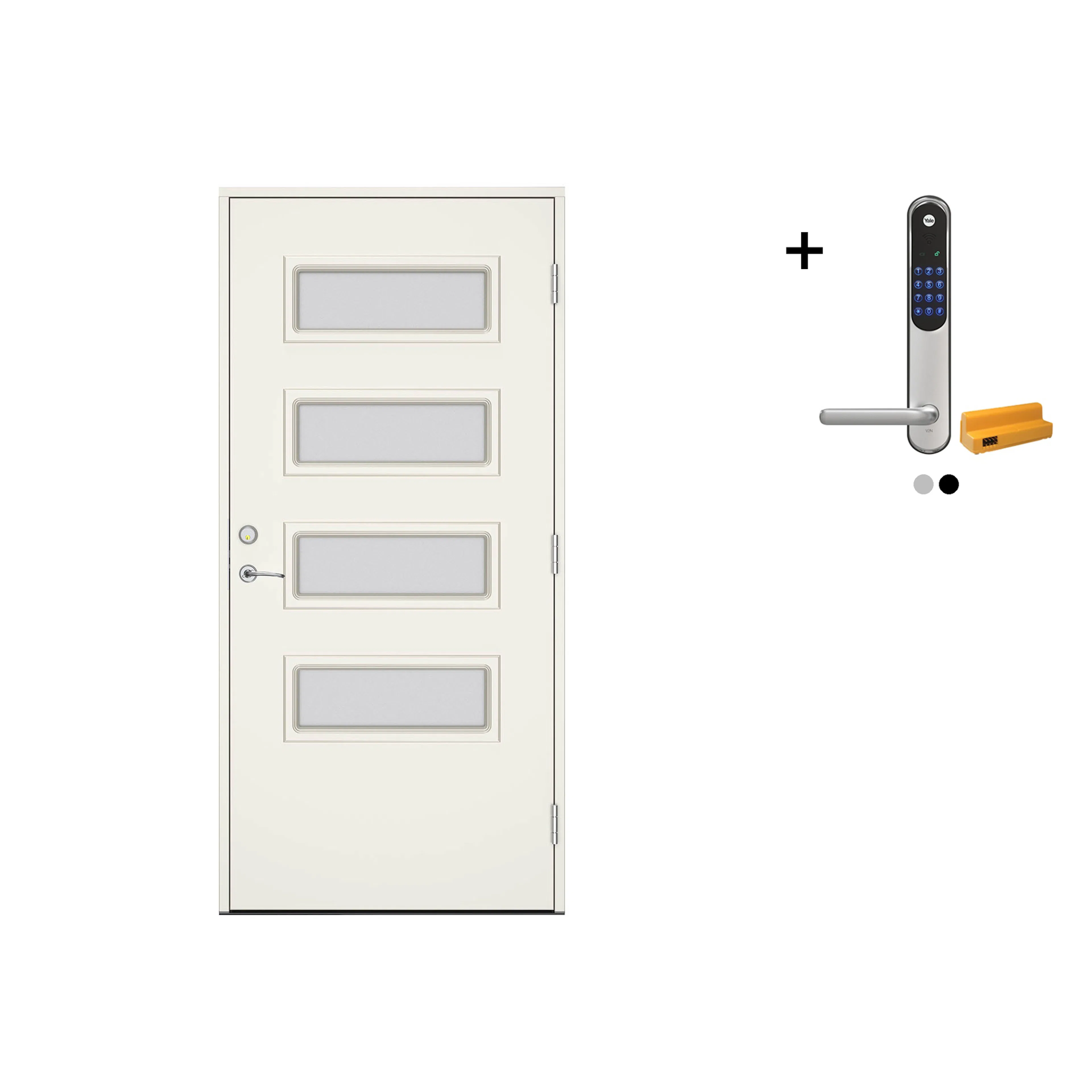 Ytterdør Swedoor Advance-Line Nordic Alta med Yale Doorman Classic Home
