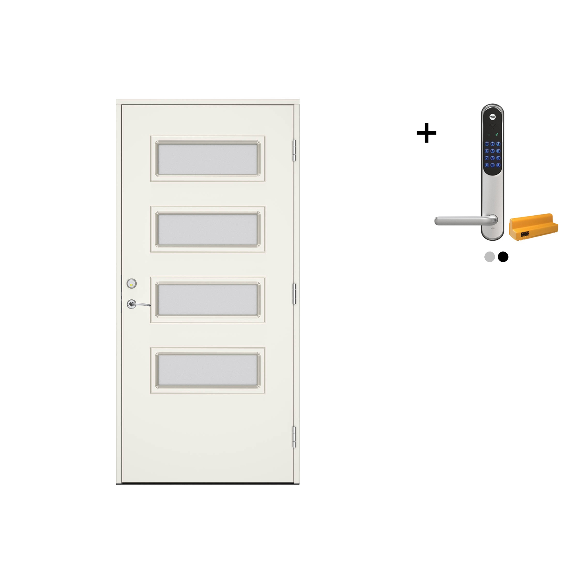 Ytterdør Swedoor Advance-Line Nordic Alta med Yale Doorman Classic Home