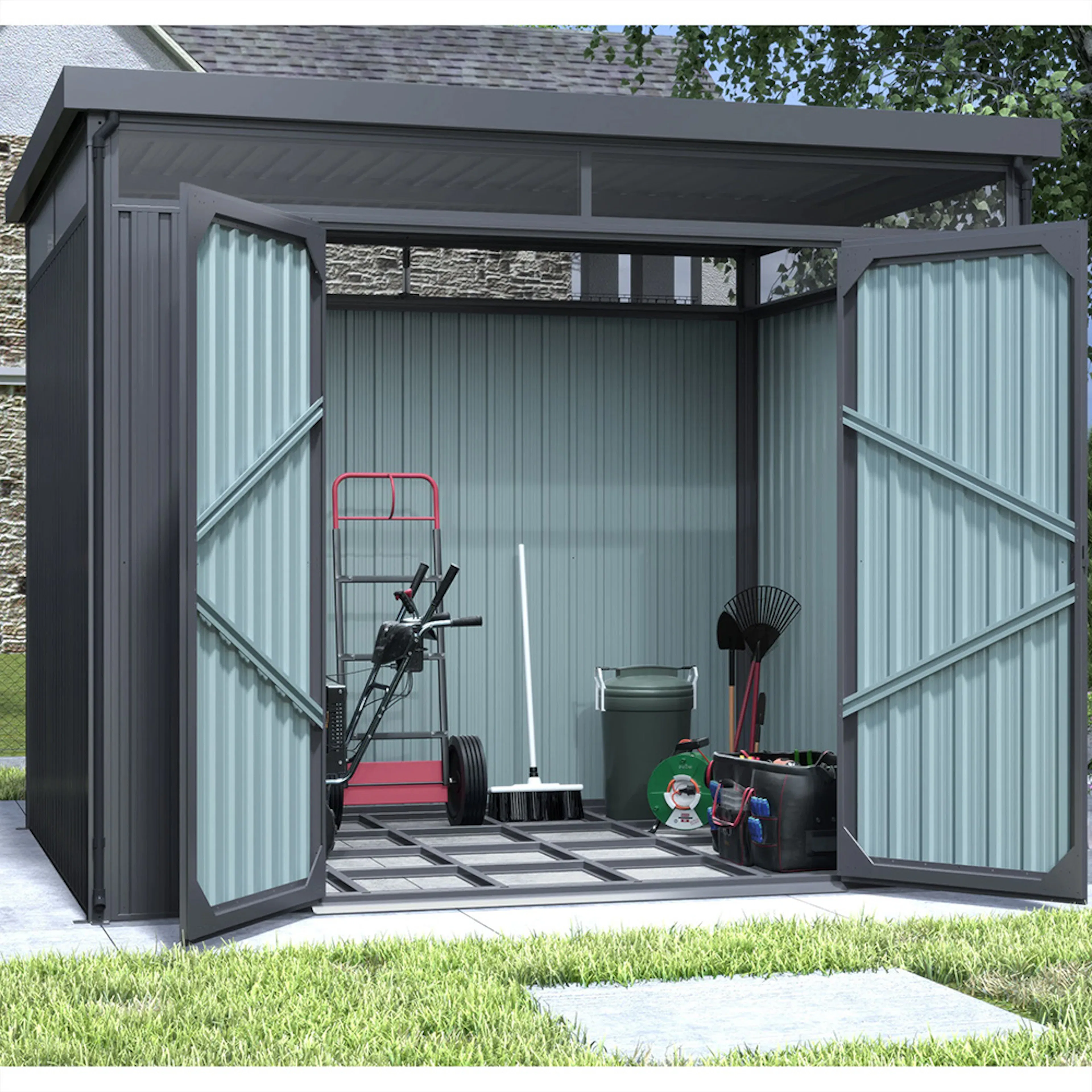 Drivhus Metalcraft 24m² Stålramme & Plastdeksel